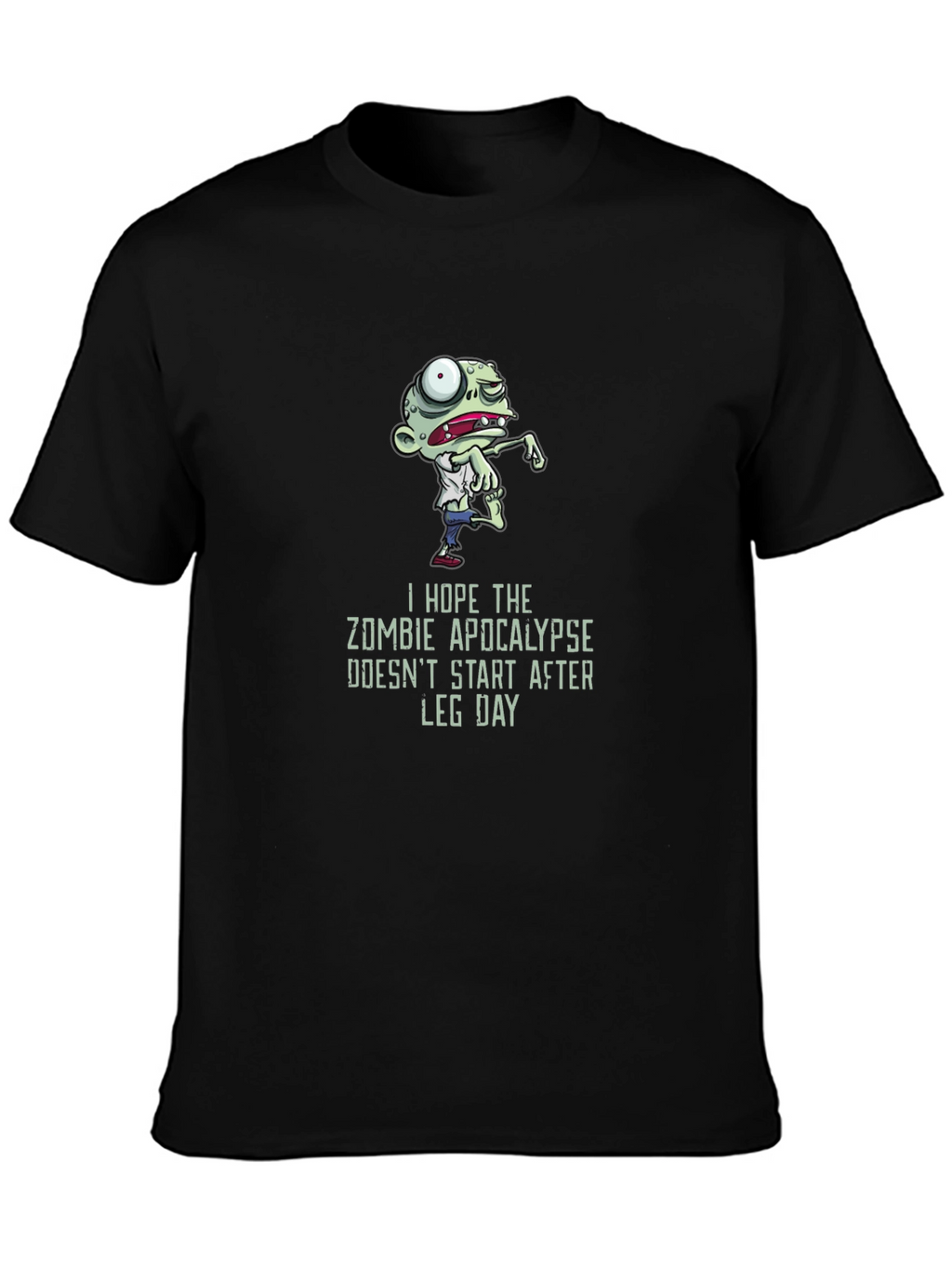 Zombie Apocalypse Leg Day Graphic T-Shirt