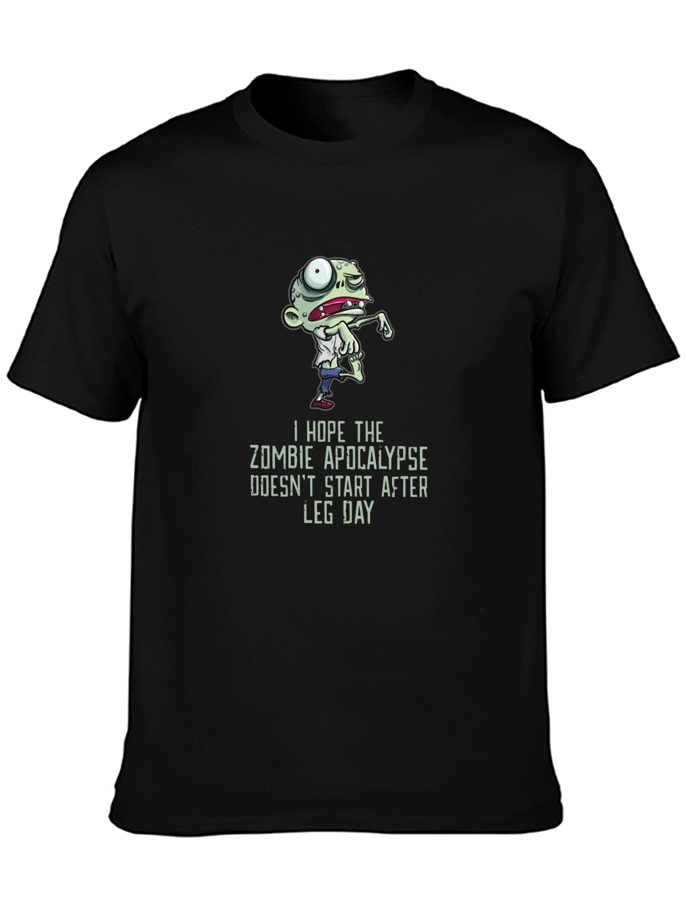 Zombie Apocalypse Leg Day Graphic T-Shirt