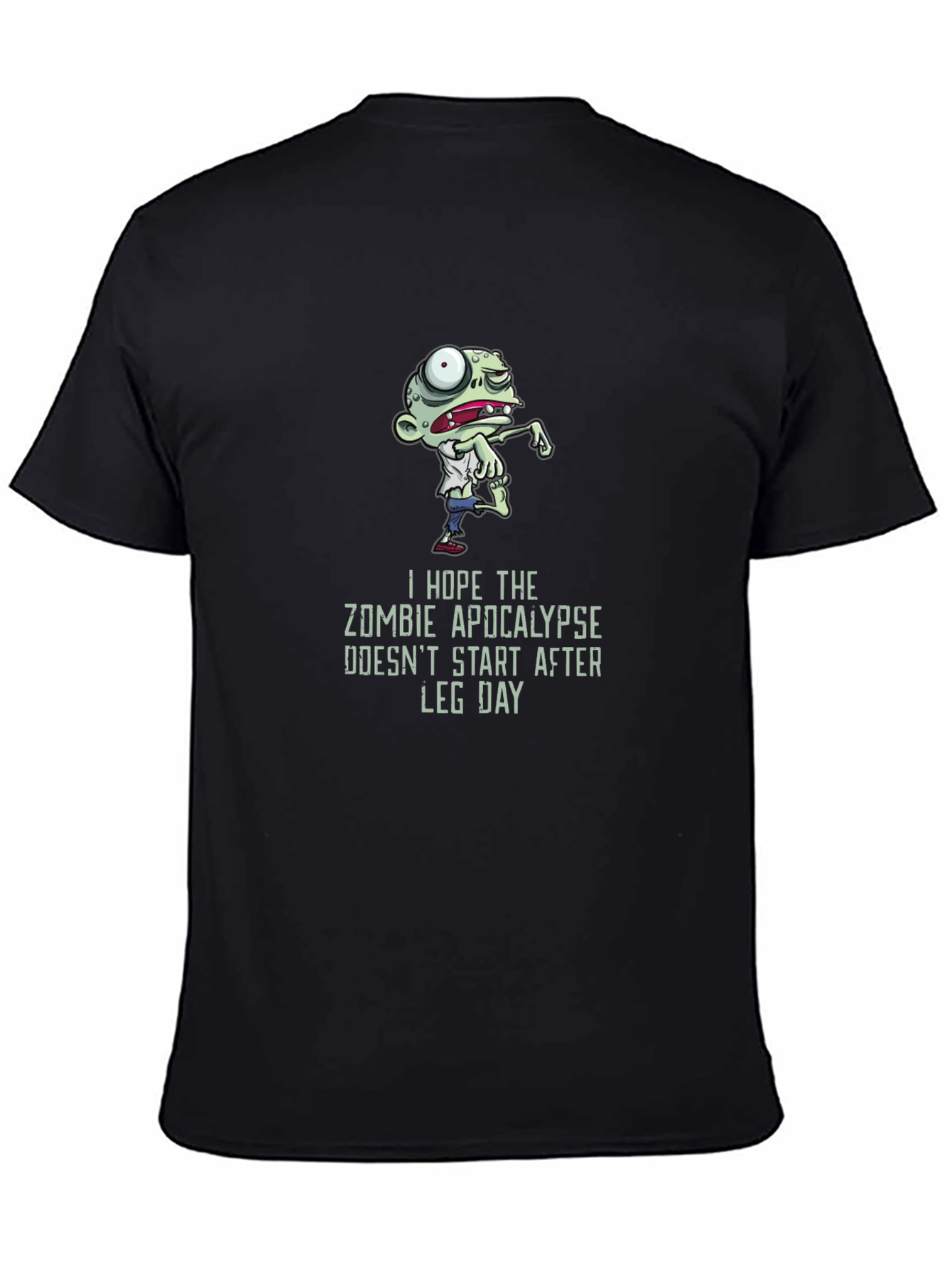 Zombie Apocalypse Leg Day Graphic T-Shirt