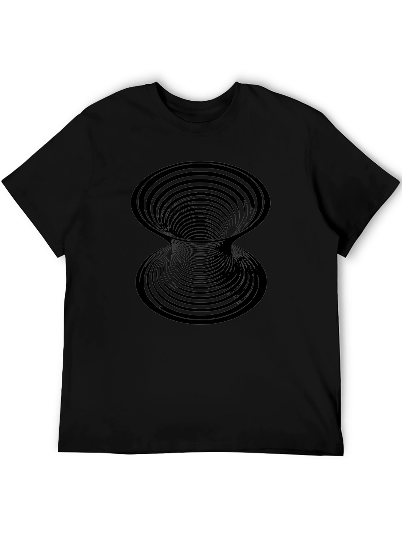 Optical Illusion Black Tee