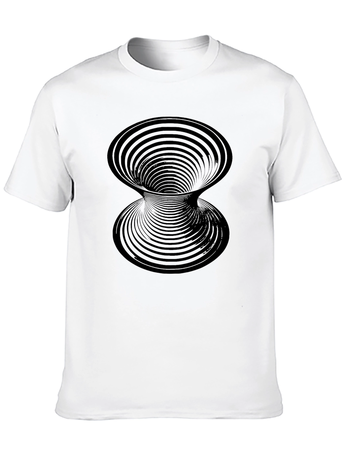 Optical Illusion Black Tee