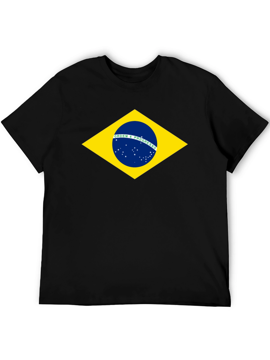 Brazil Flag Graphic T-Shirt - Black
