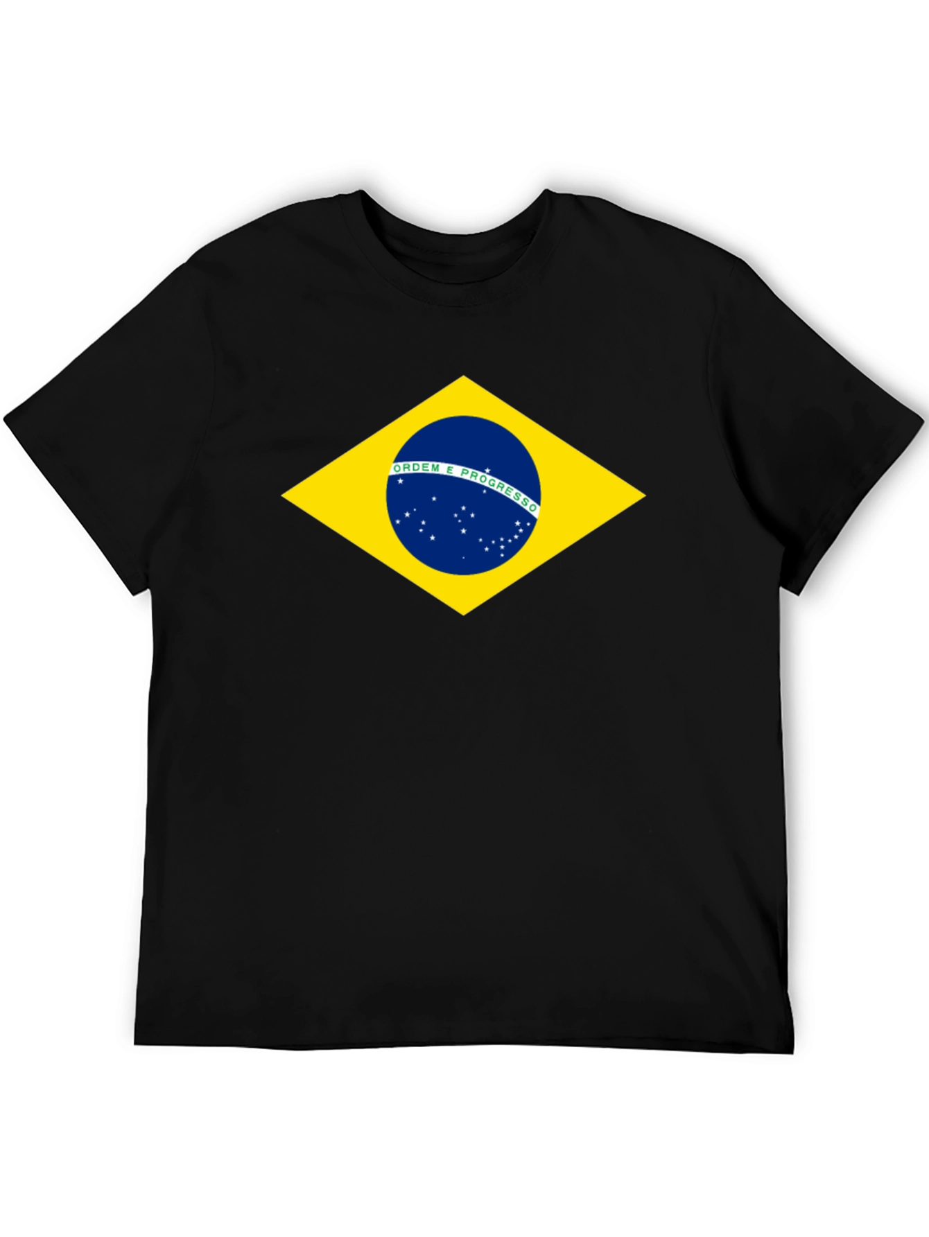 Brazil Flag Graphic T-Shirt - Black