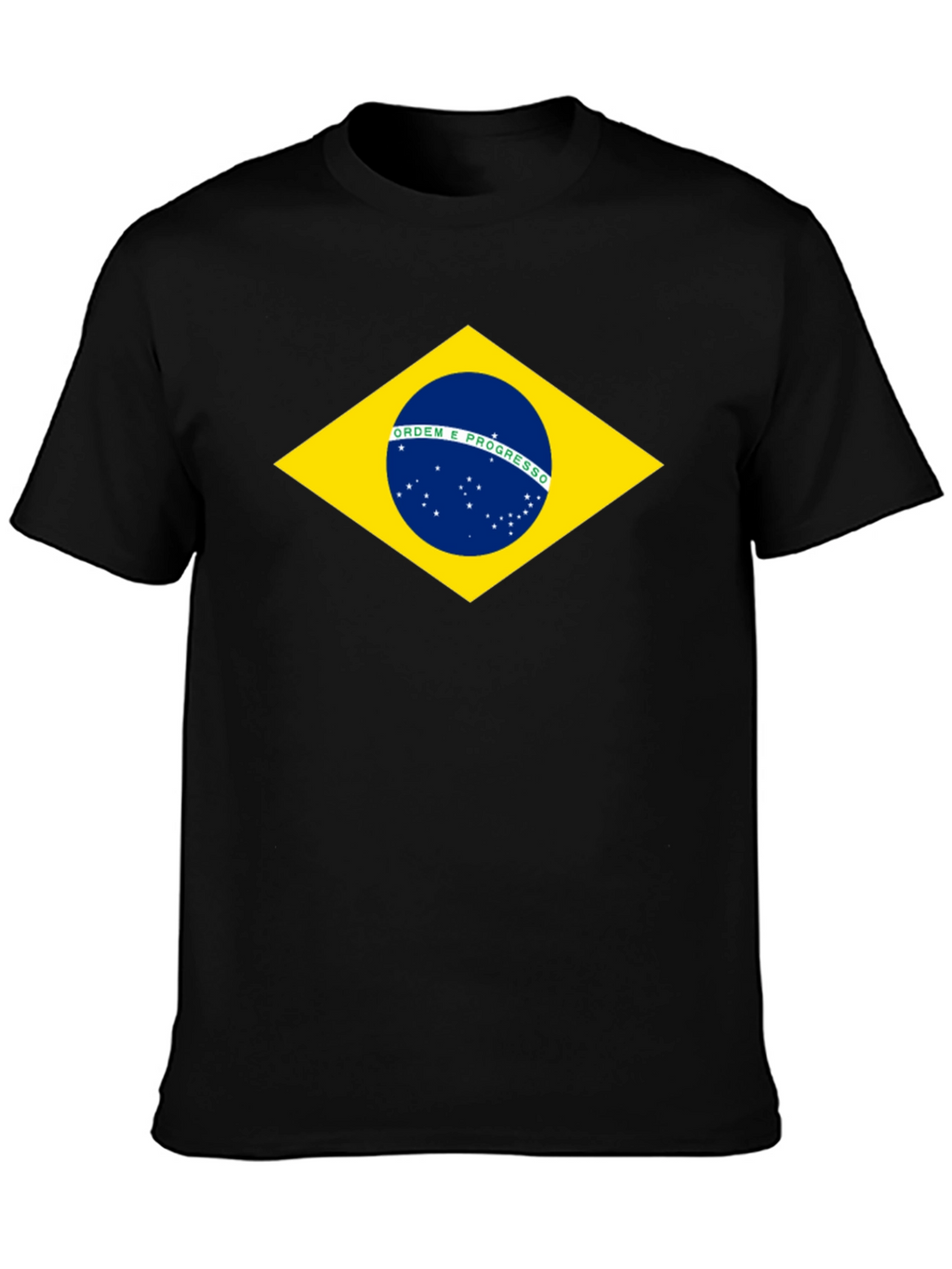 Brazil Flag Graphic T-Shirt - Black