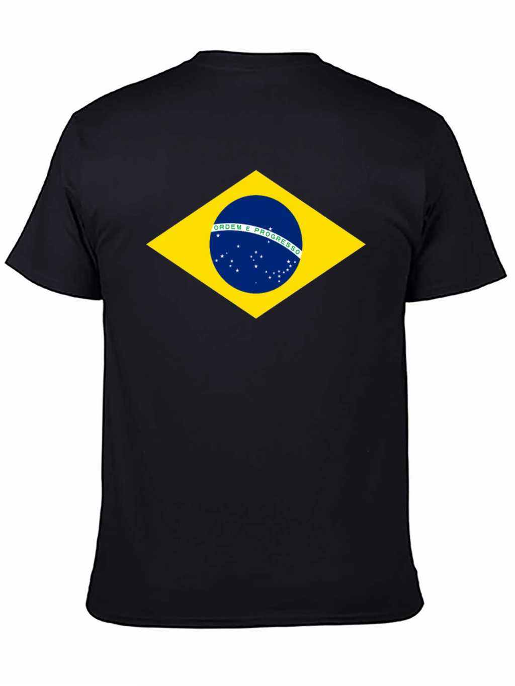 Brazil Flag Graphic T-Shirt - Black