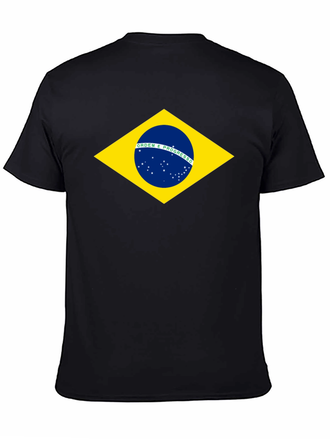 Brazil Flag Graphic T-Shirt - Black