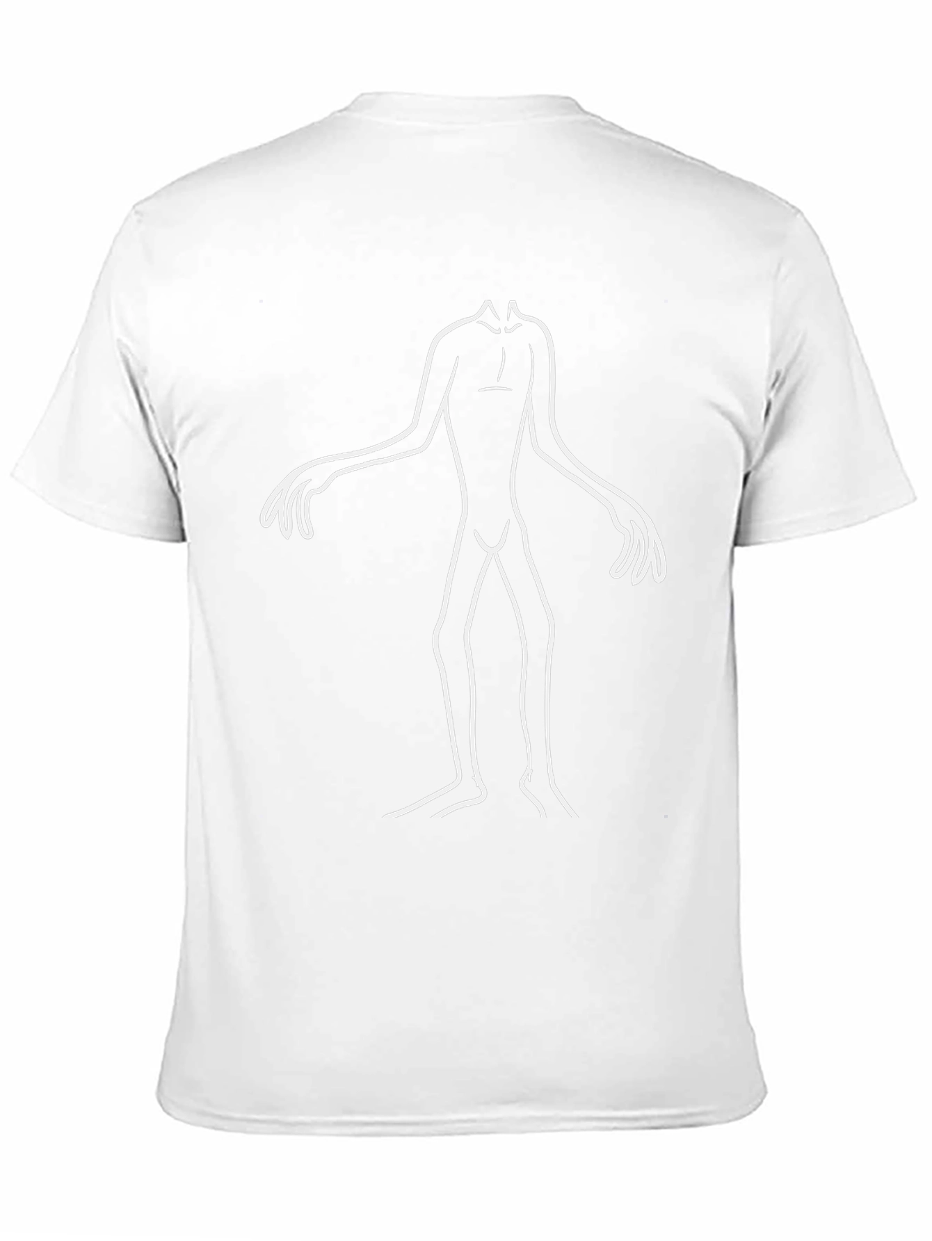 Abstract Figure Graphic Tee - Black Cotton