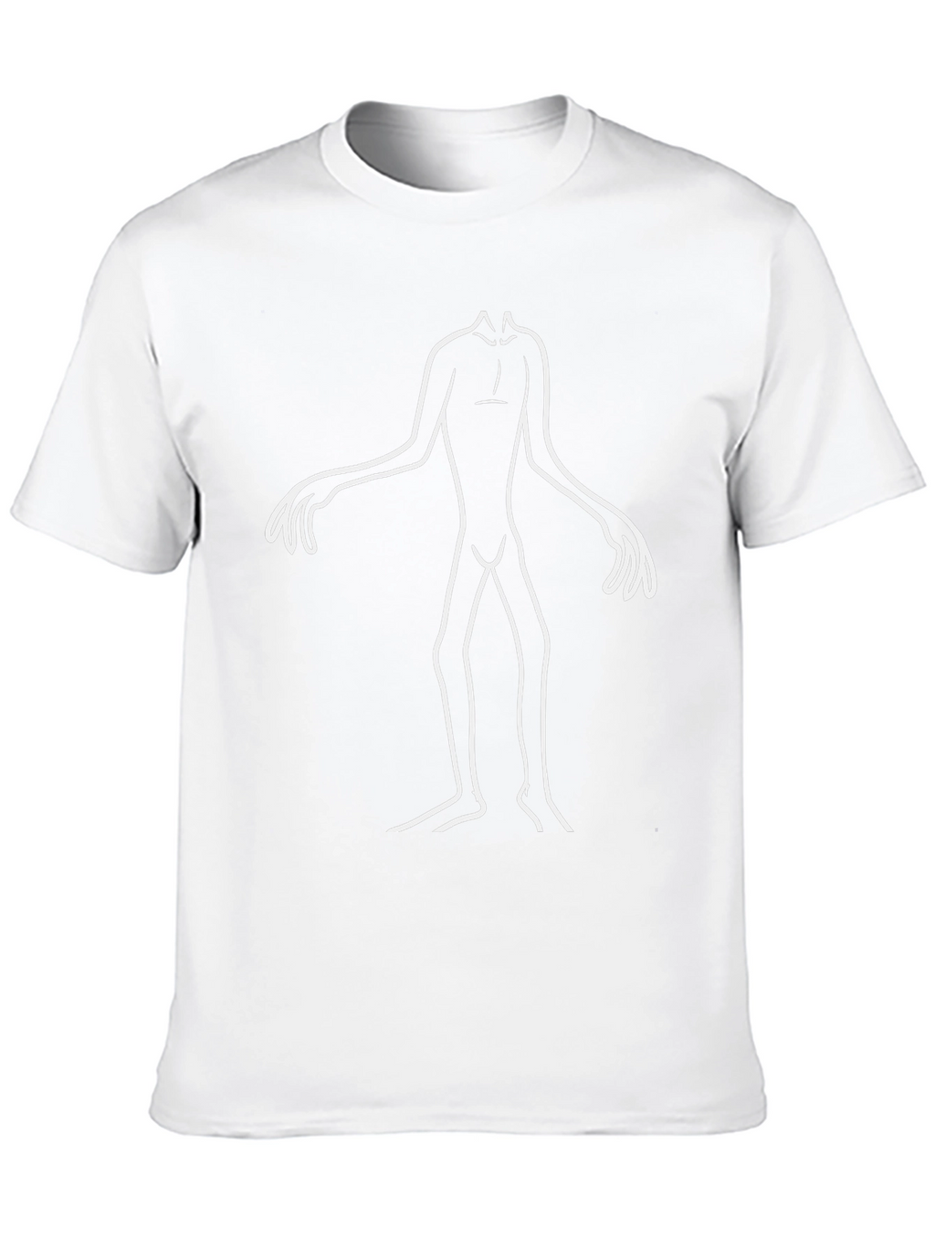 Abstract Figure Graphic Tee - Black Cotton