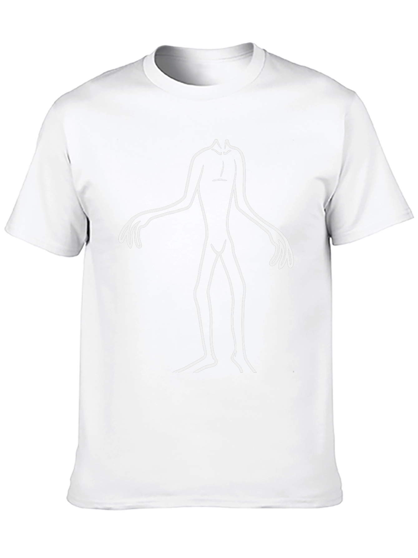 Abstract Figure Graphic Tee - Black Cotton