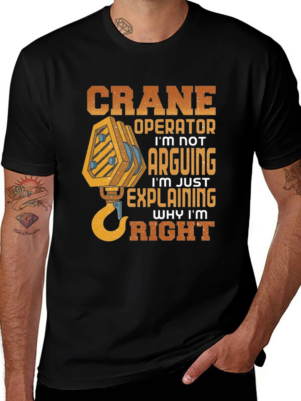Crane Operator Funny Graphic T-Shirt