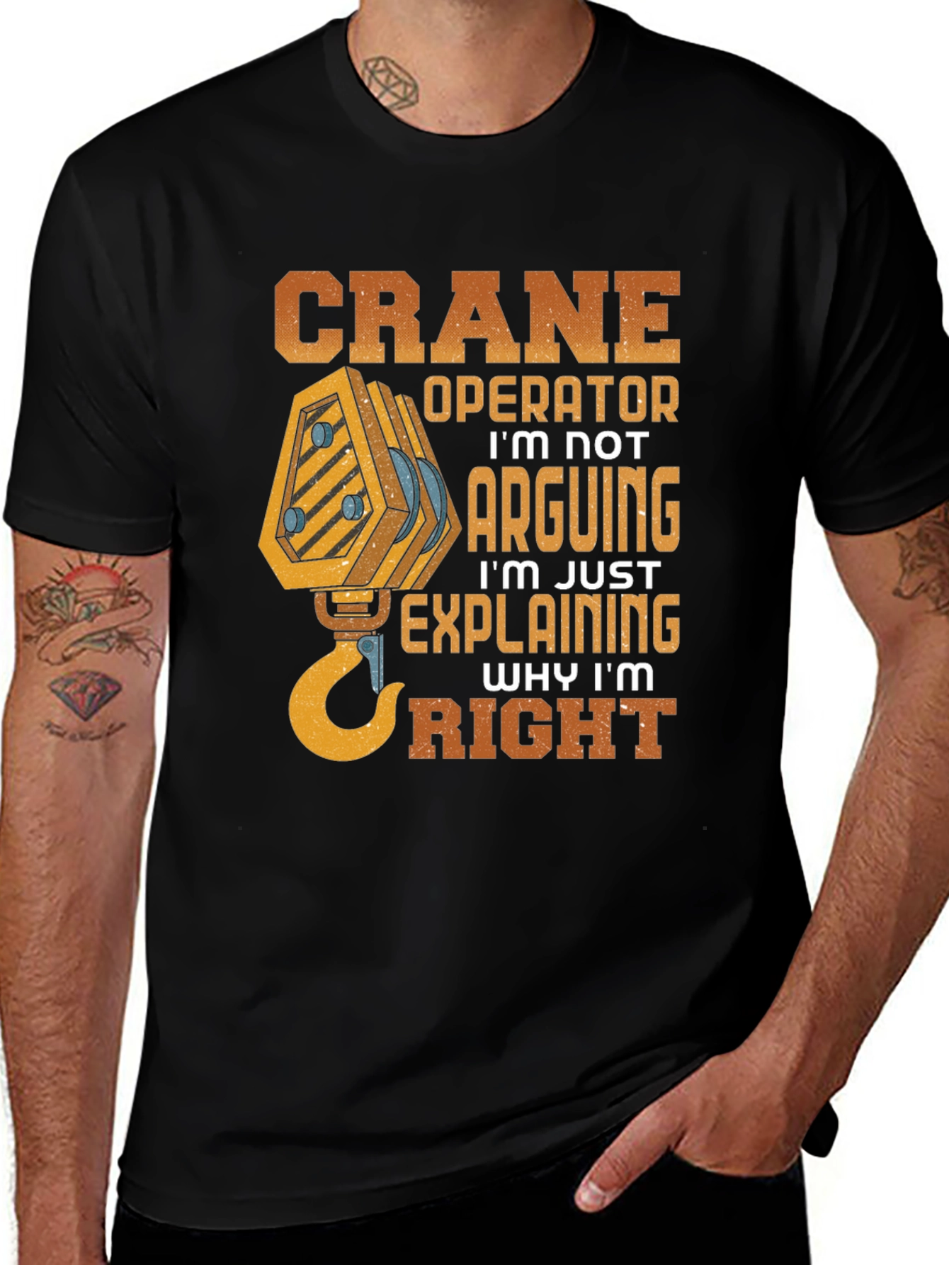 Crane Operator Funny Graphic T-Shirt