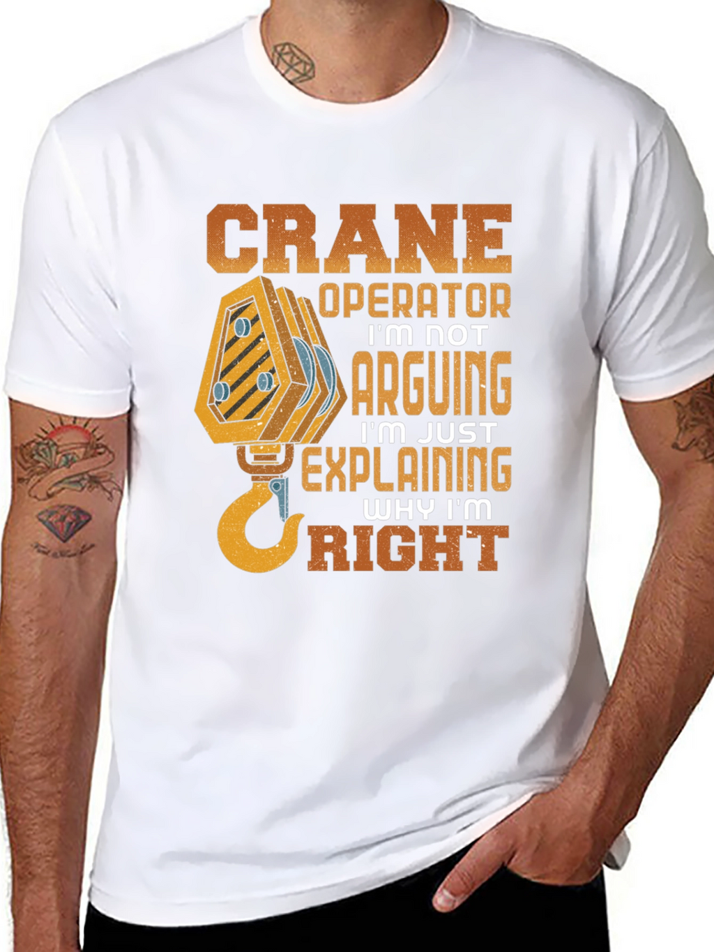 Crane Operator Funny Graphic T-Shirt