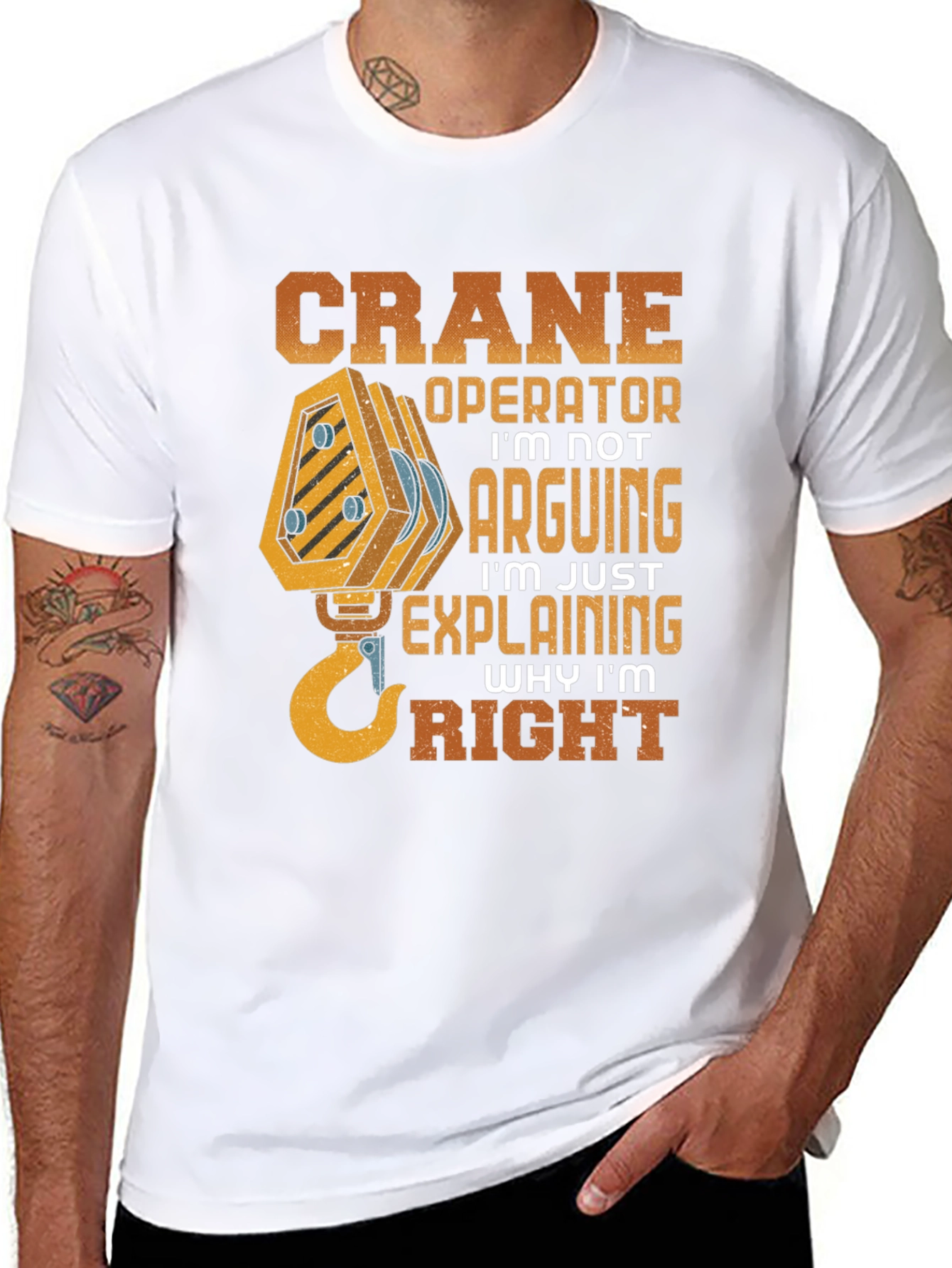Crane Operator Funny Graphic T-Shirt