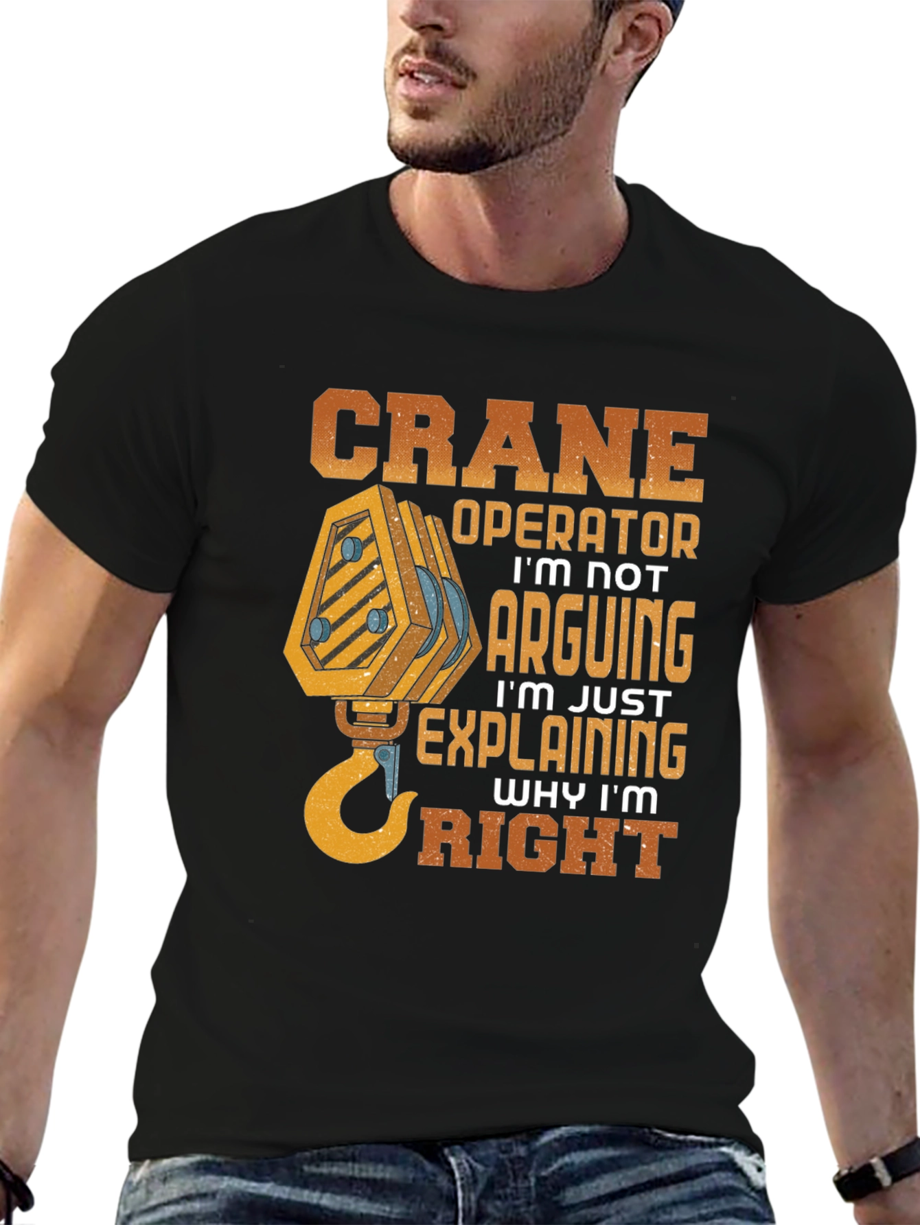 Crane Operator Funny Graphic T-Shirt