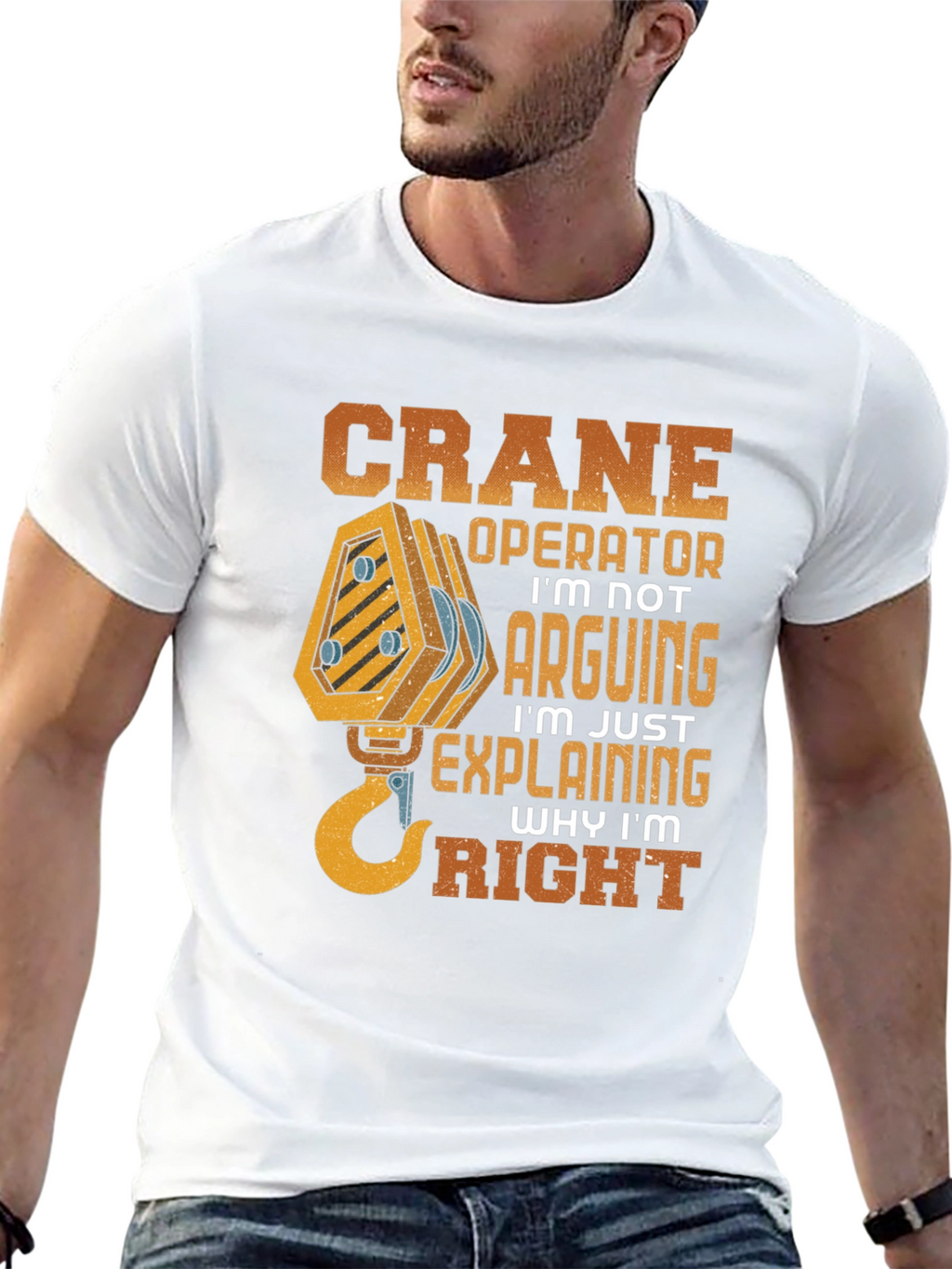 Crane Operator Funny Graphic T-Shirt
