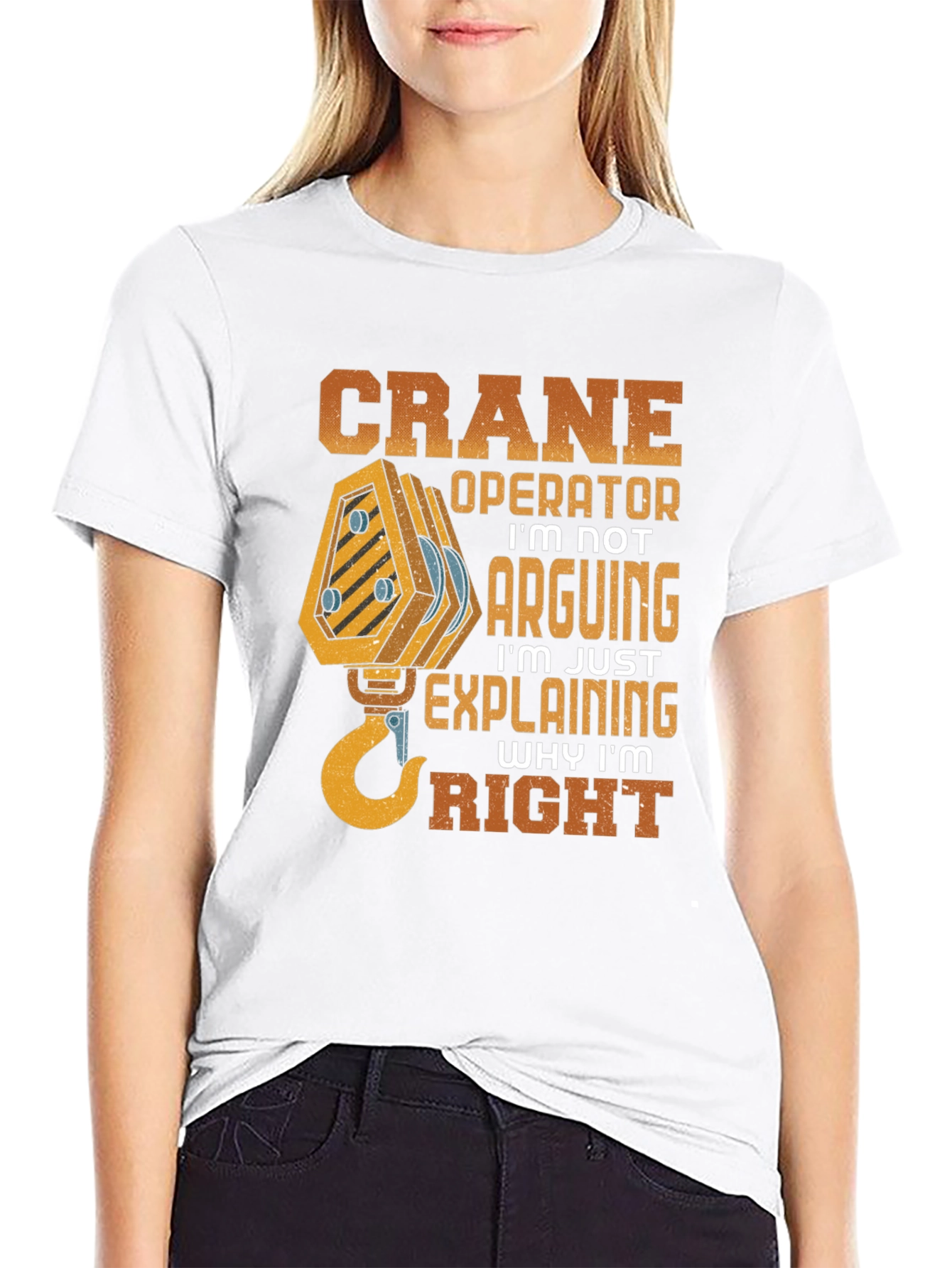 Crane Operator Funny Graphic T-Shirt