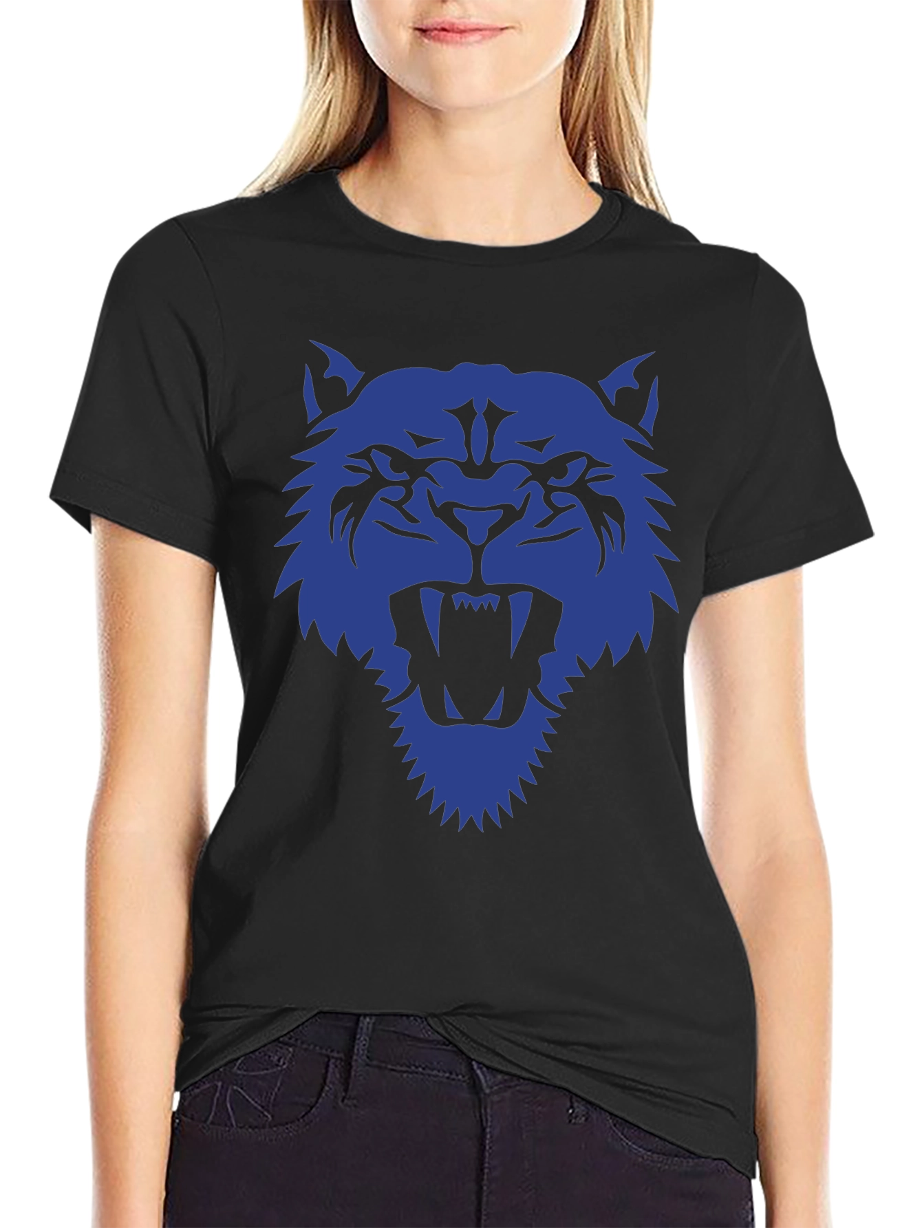 Cool Cat Graphic Tee - Black Cotton Shirt
