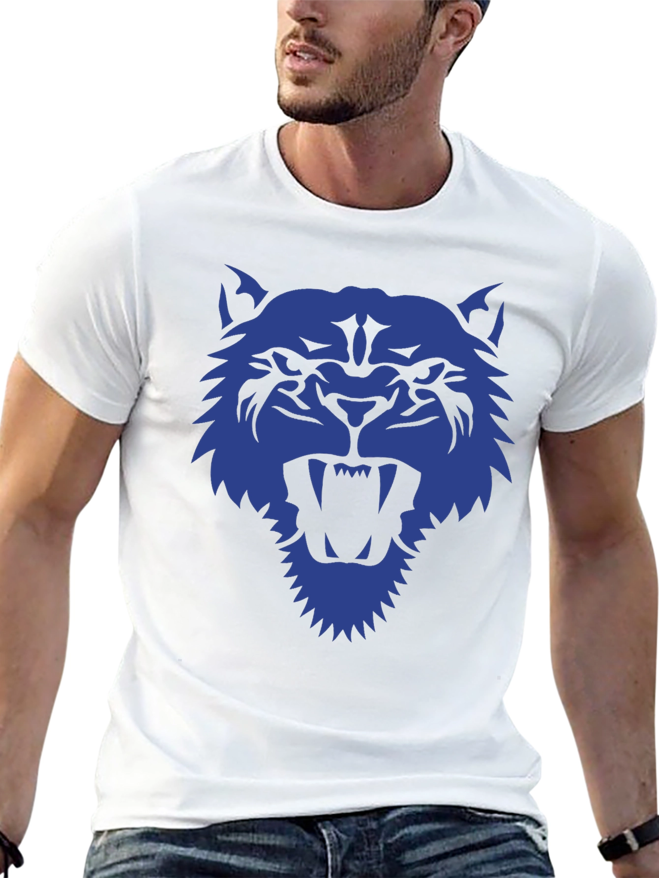 Cool Cat Graphic Tee - Black Cotton Shirt