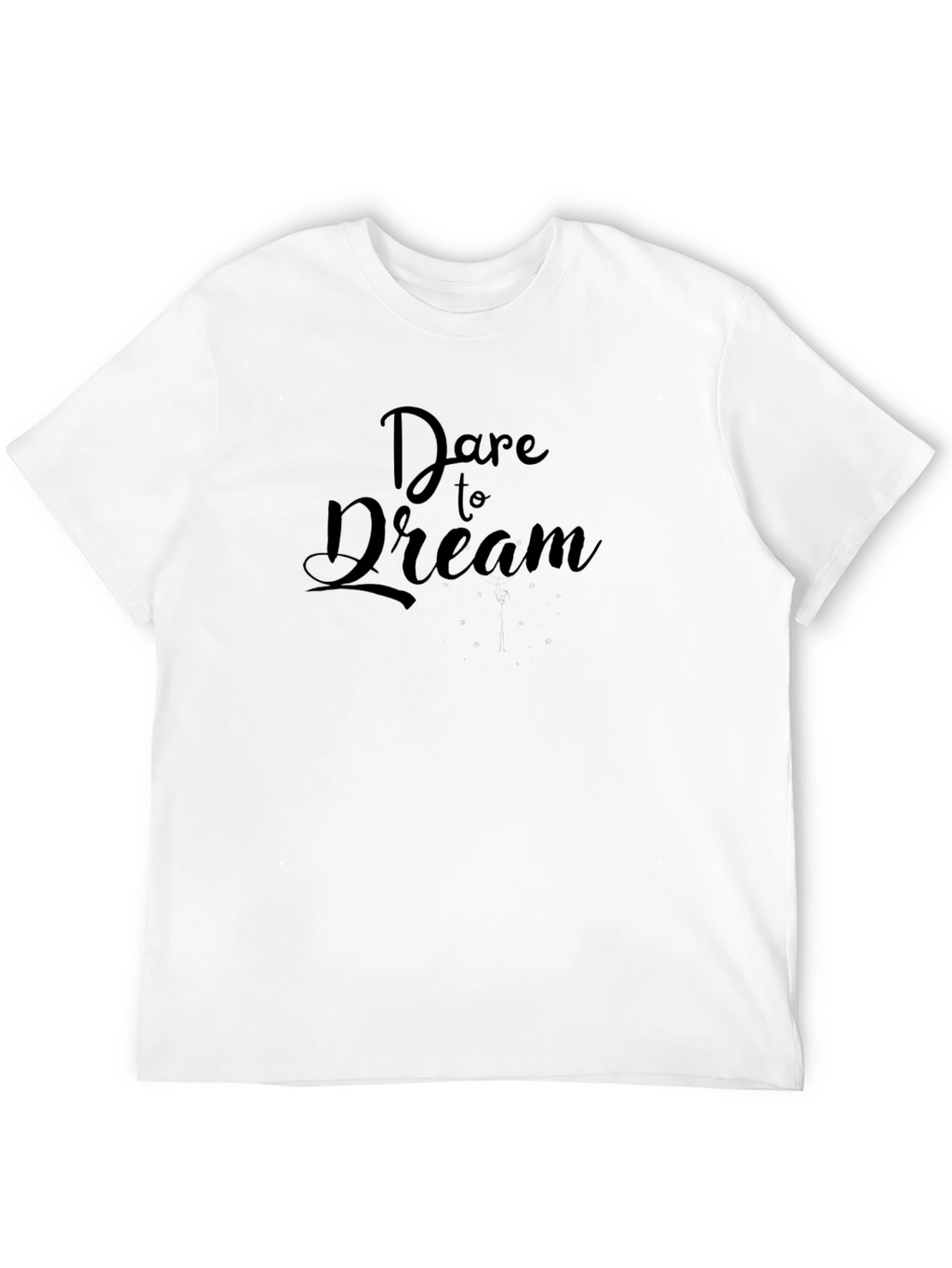 Dare to Dream Black Cotton T-Shirt