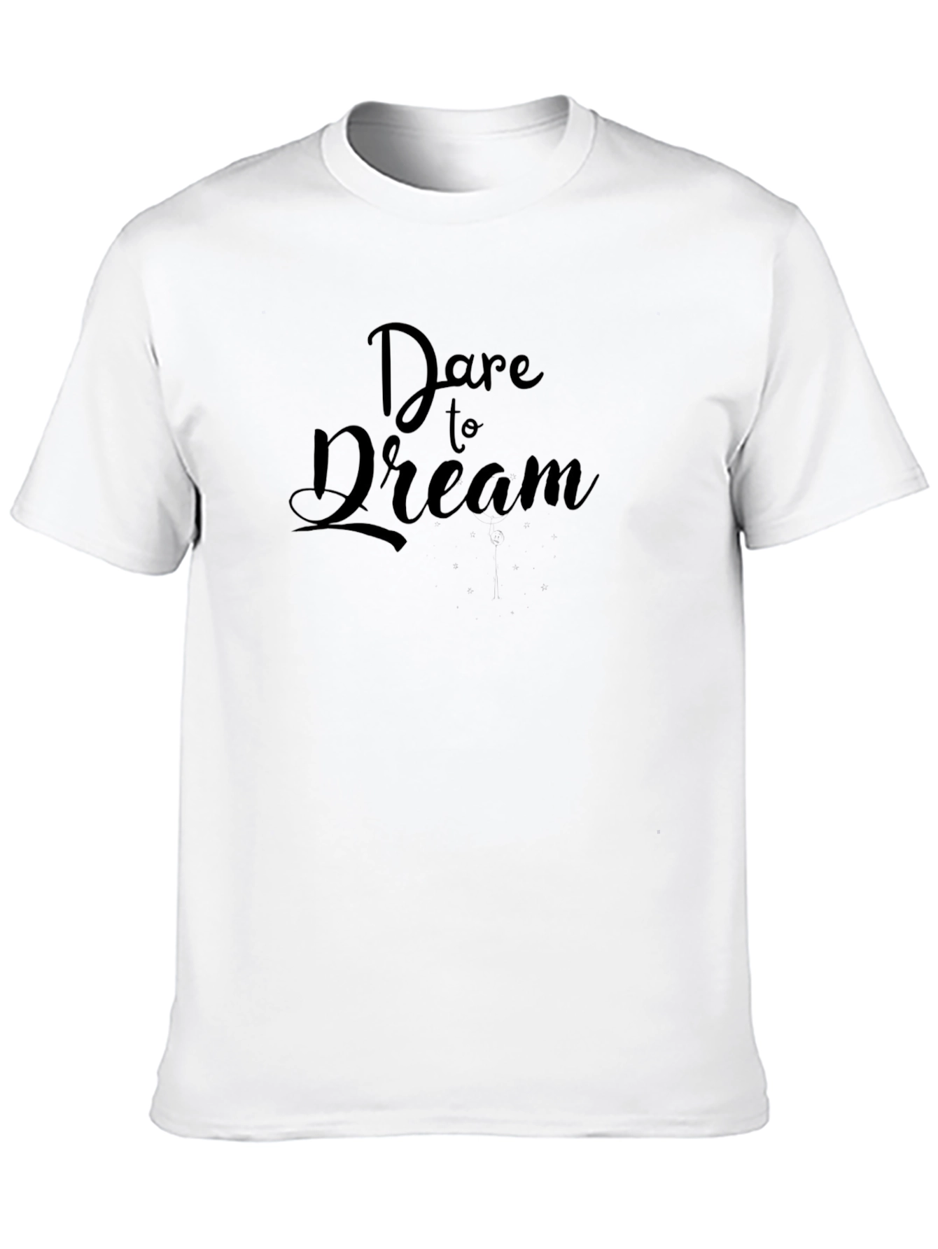 Dare to Dream Black Cotton T-Shirt
