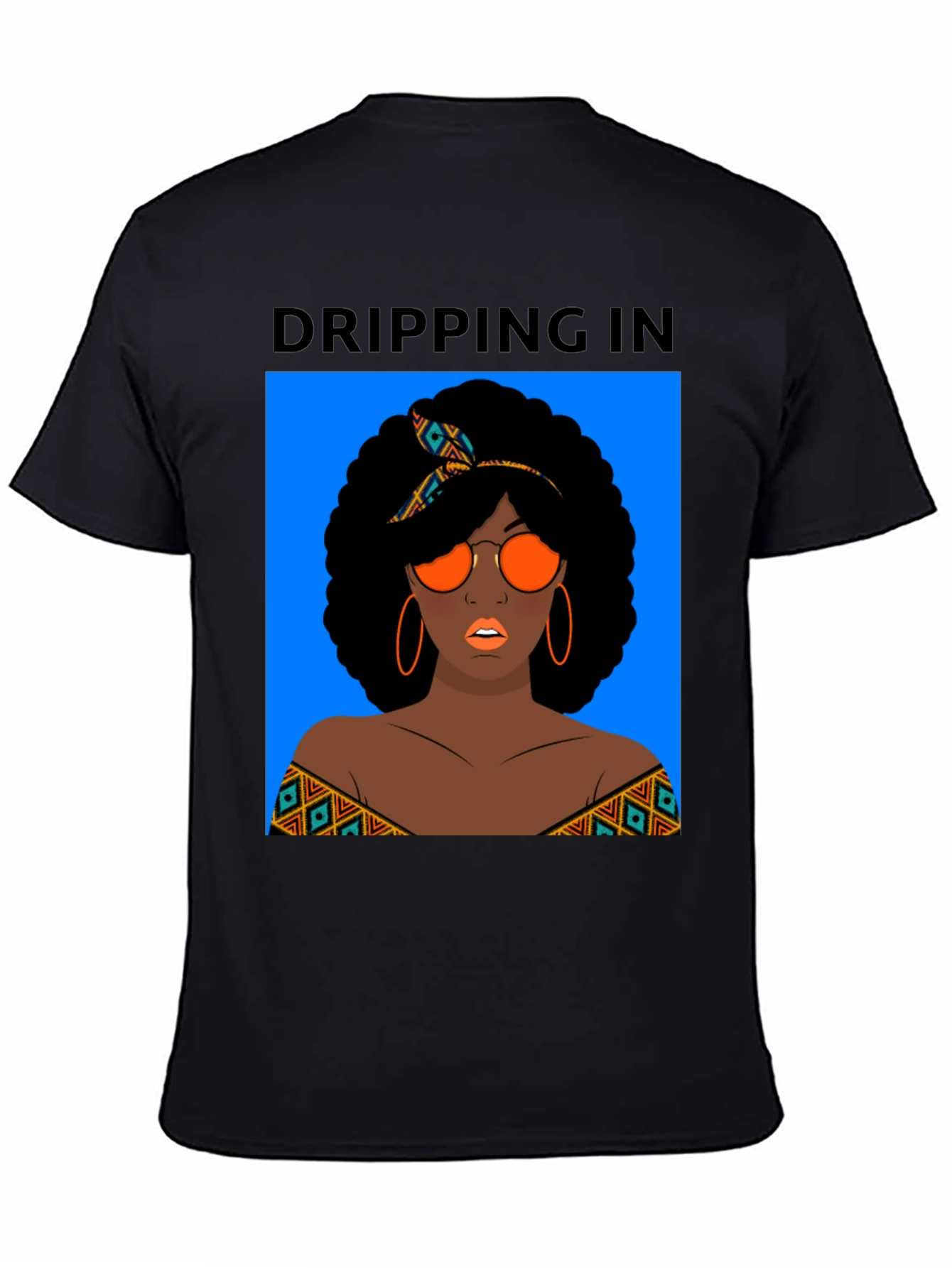 Dripping In Style Black Graphic Tee