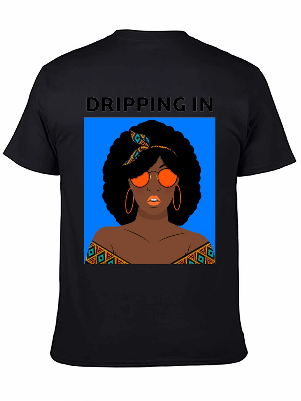 Dripping In Style Black Graphic Tee
