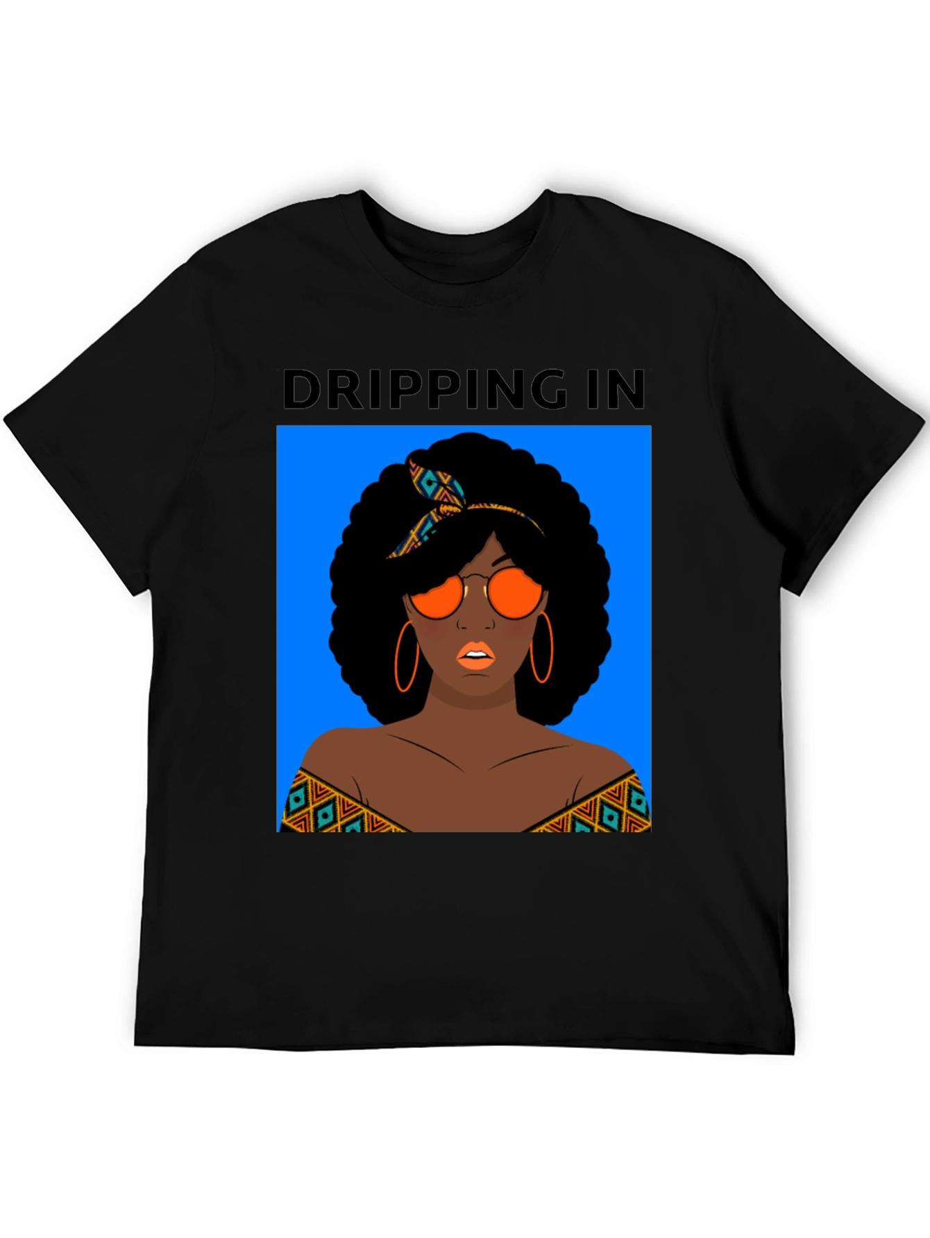 Dripping In Style Black Graphic Tee