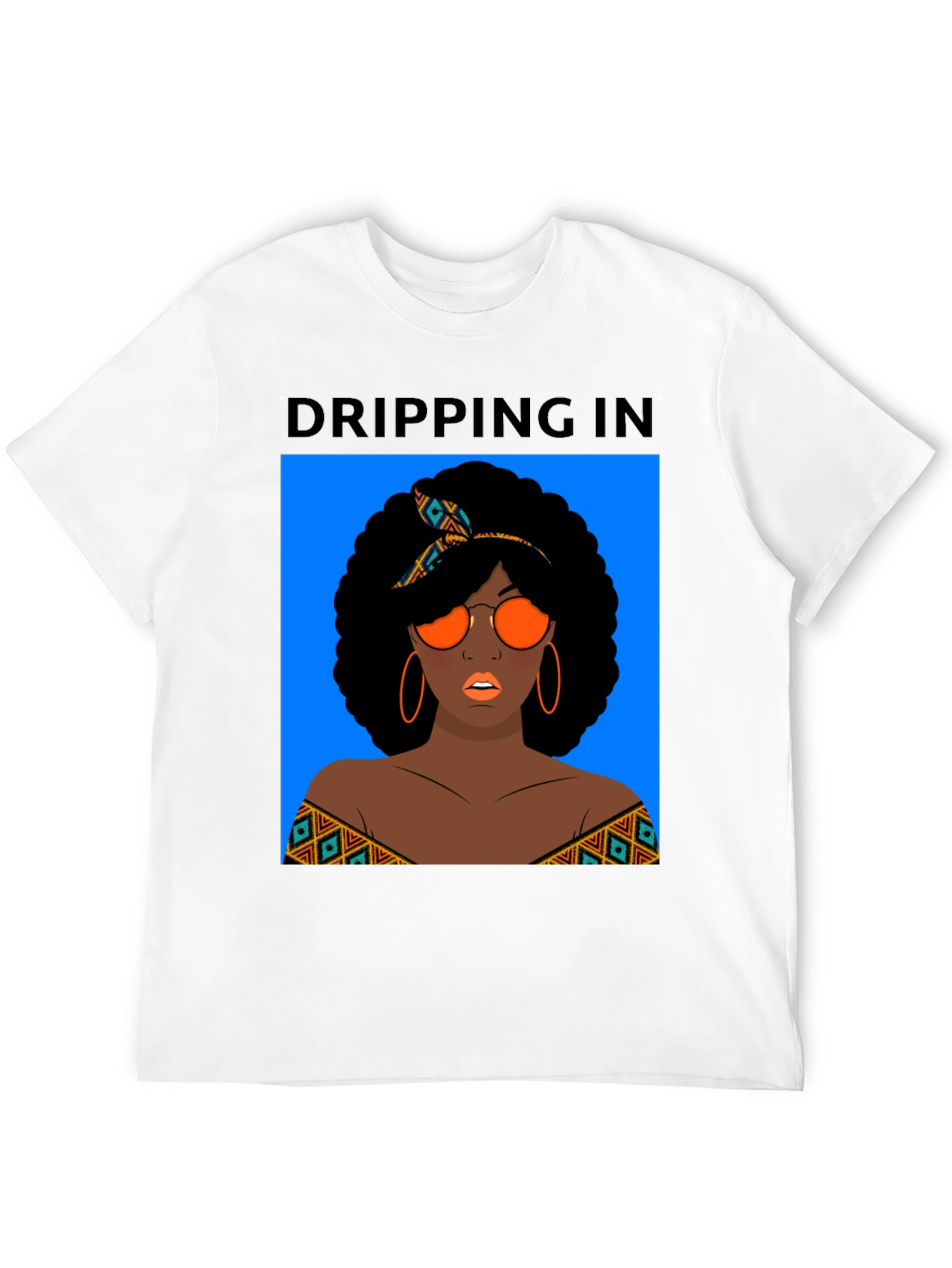 Dripping In Style Black Graphic Tee