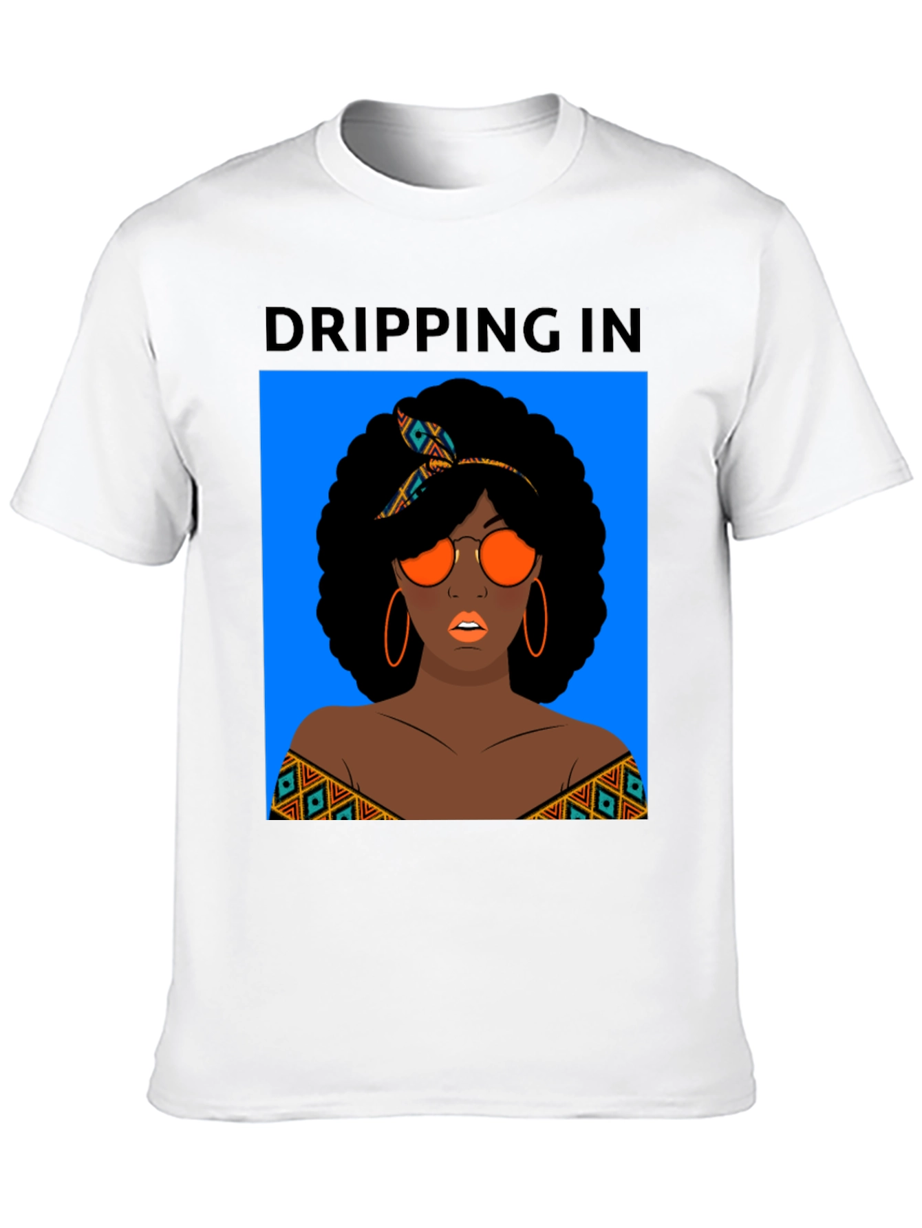 Dripping In Style Black Graphic Tee