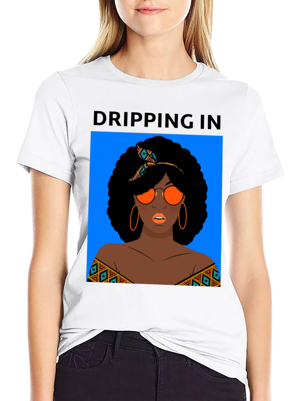 Dripping In Style Black Graphic Tee