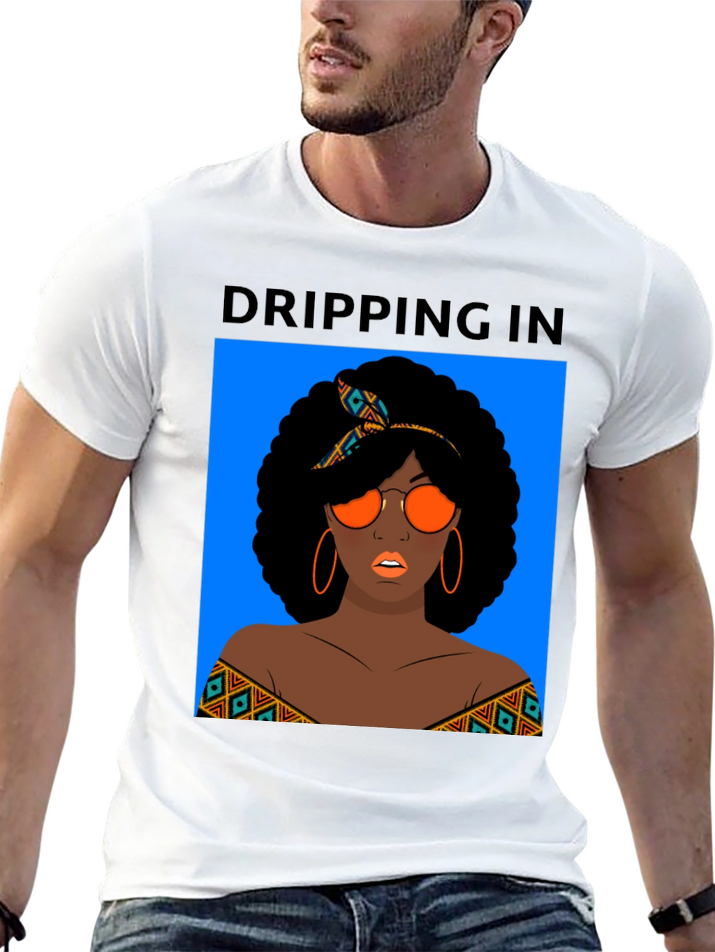 Dripping In Style Black Graphic Tee