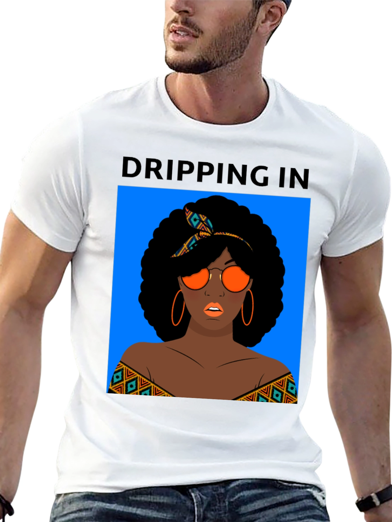 Dripping In Style Black Graphic Tee