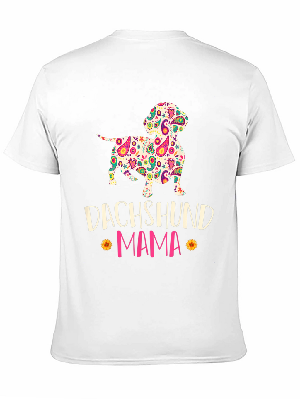 Dachshund Mama Floral Graphic T-Shirt