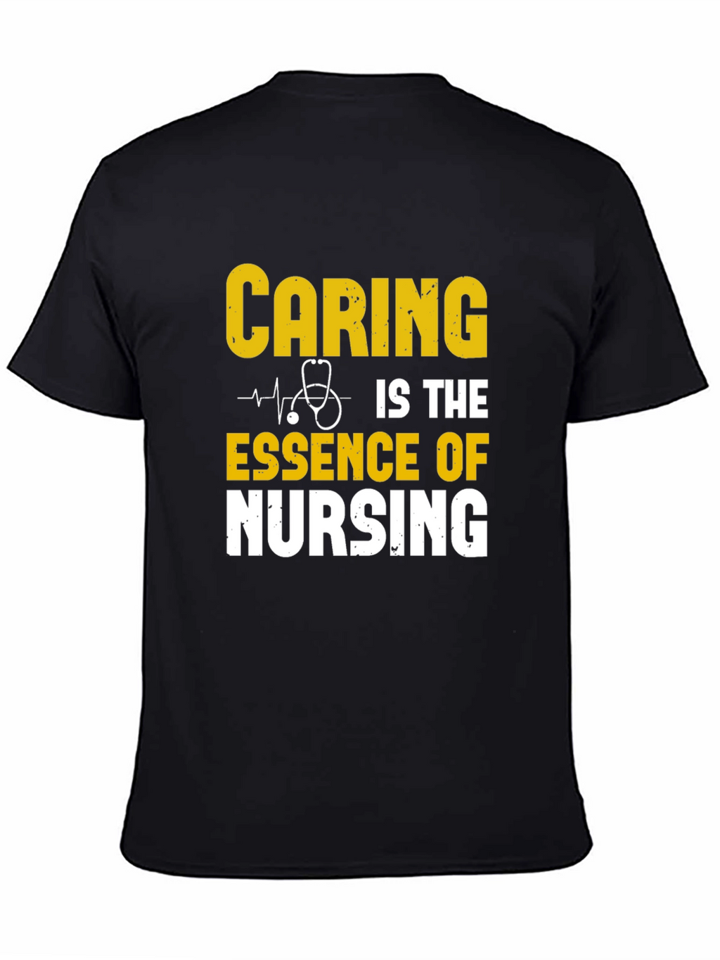 Caring is Essence of Nursing Black T-Shirt