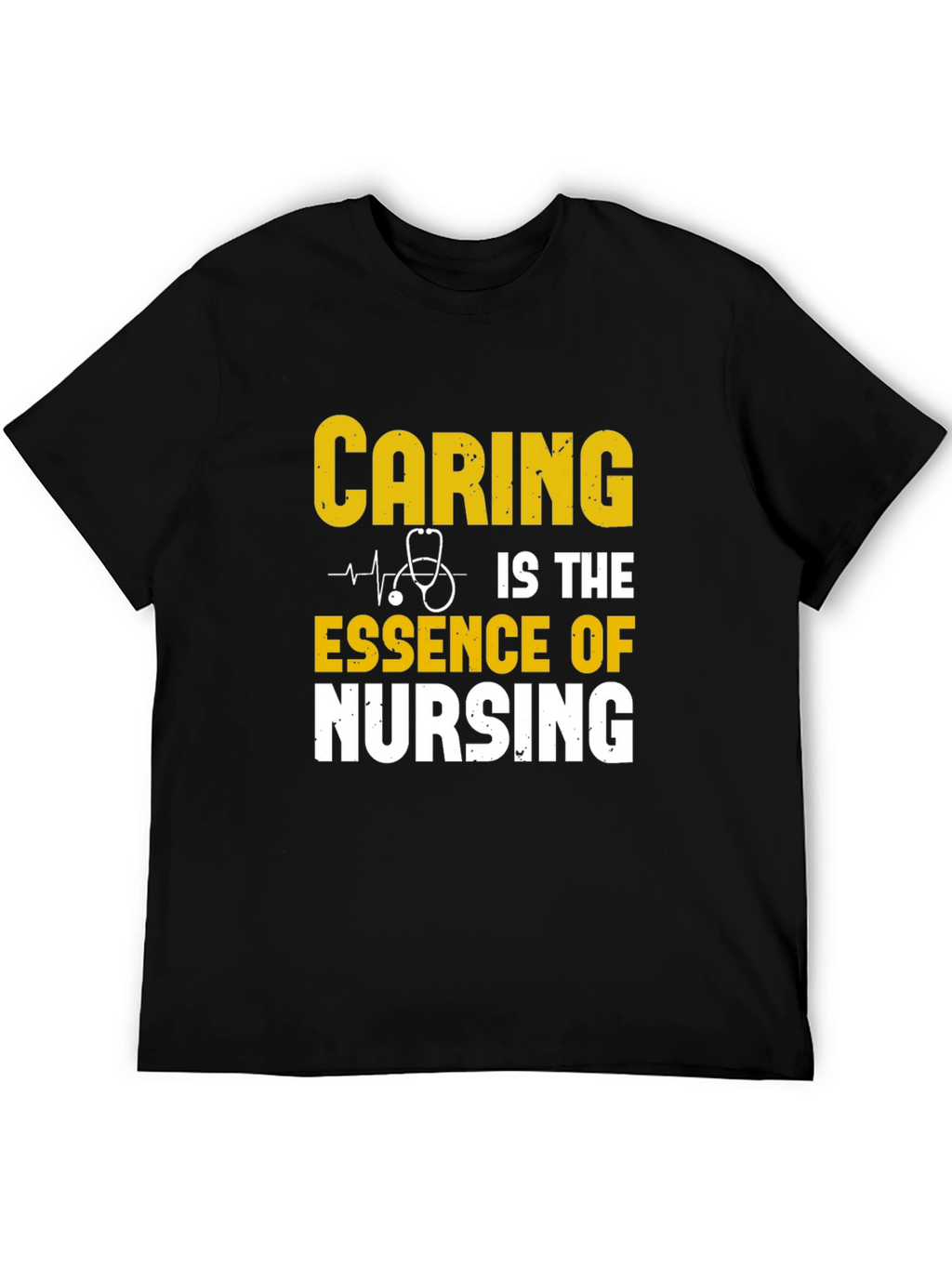 Caring is Essence of Nursing Black T-Shirt