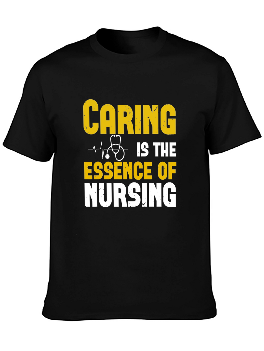 Caring is Essence of Nursing Black T-Shirt