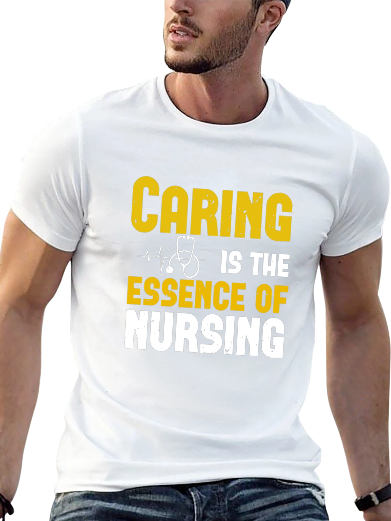 Caring is Essence of Nursing Black T-Shirt