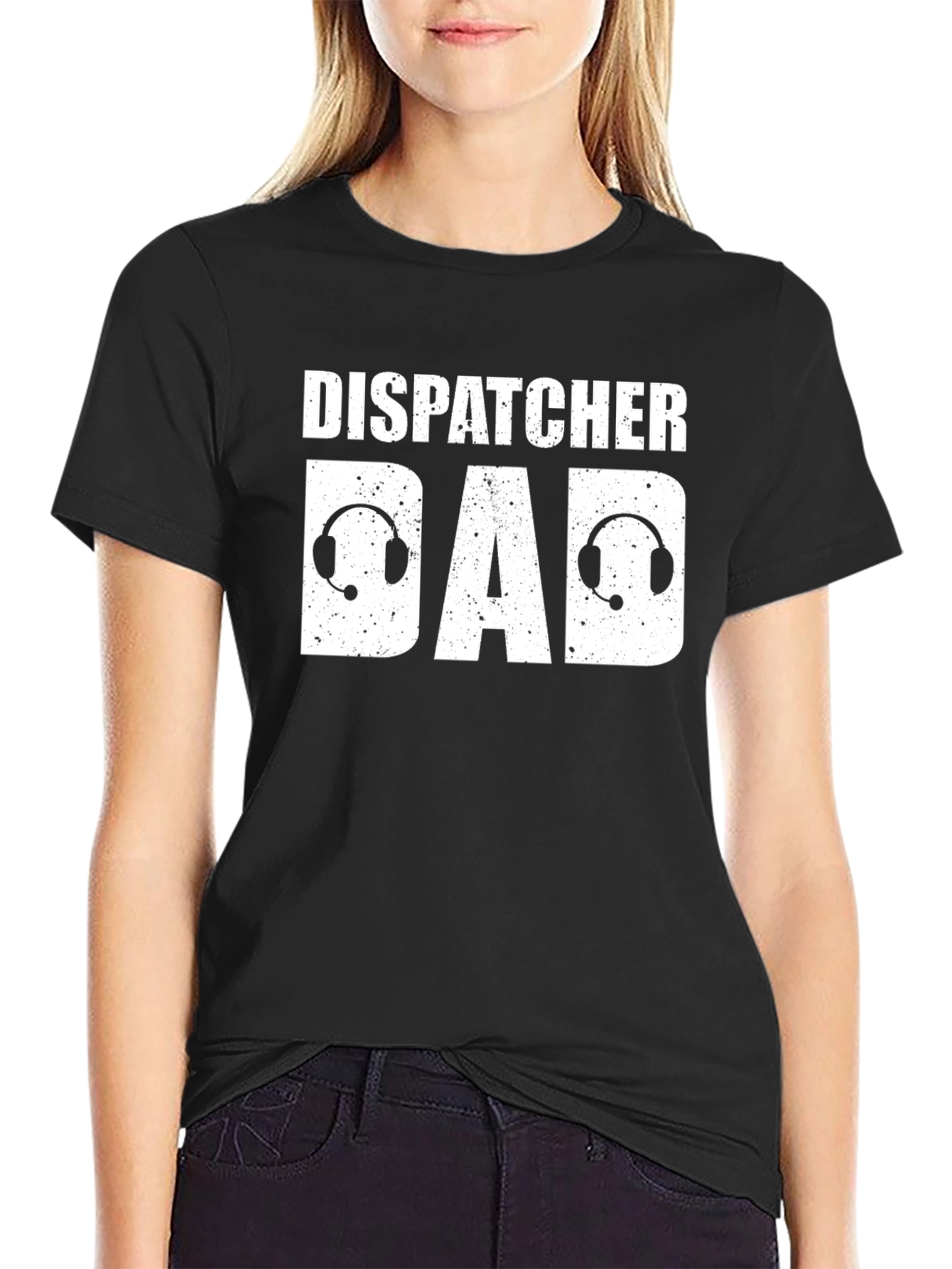 Dispatcher Dad Headset Graphic T-Shirt