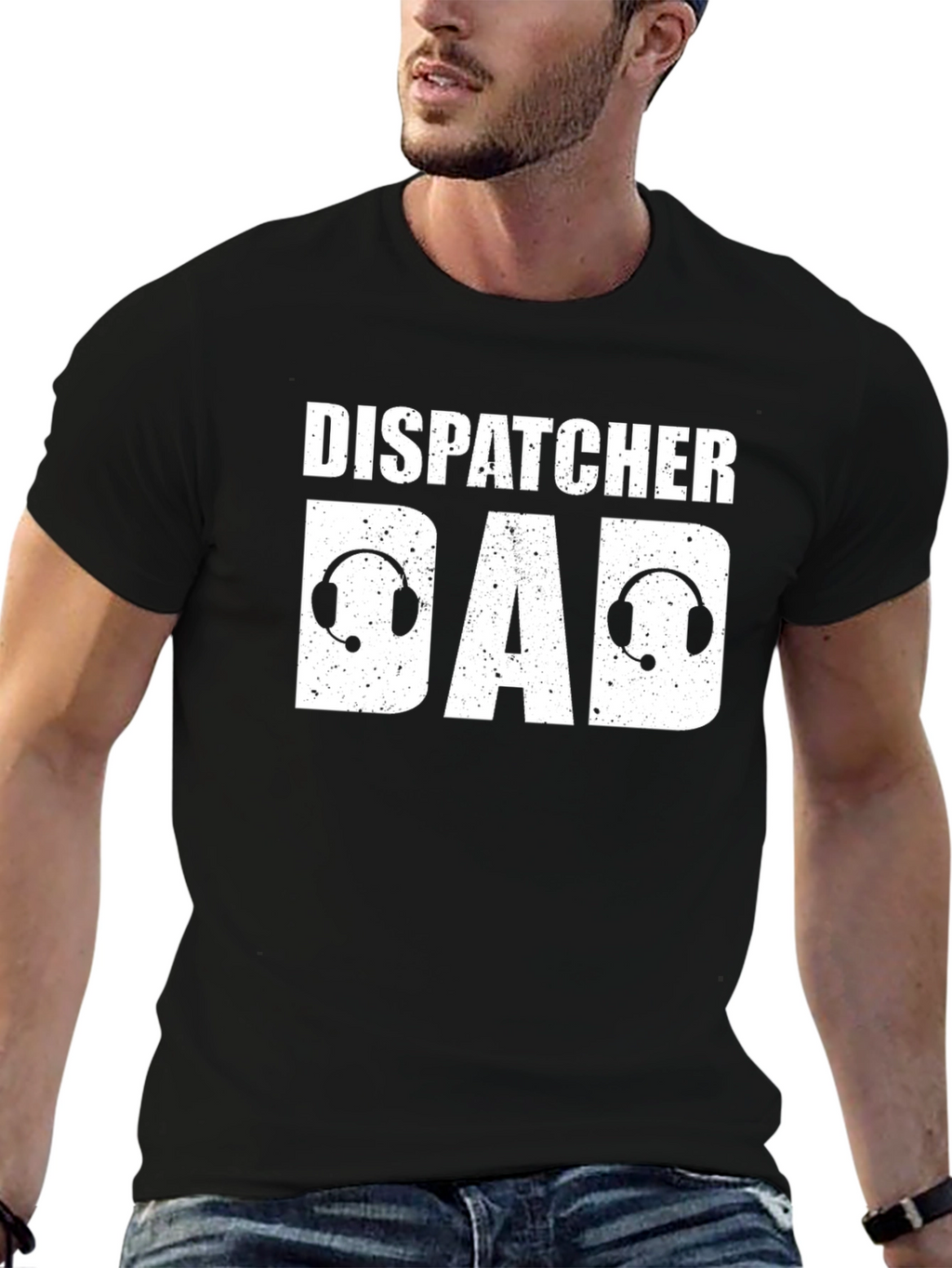 Dispatcher Dad Headset Graphic T-Shirt