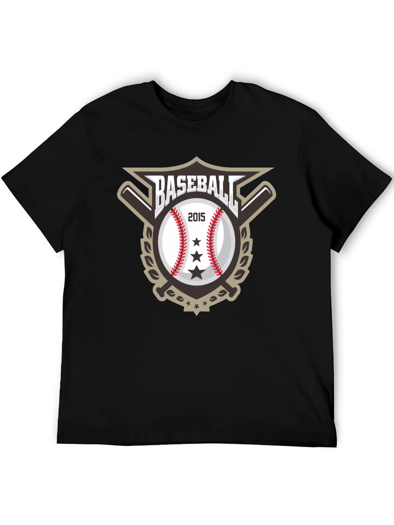 Baseball 2015 Graphic Tee - Stylish Black T-Shirt