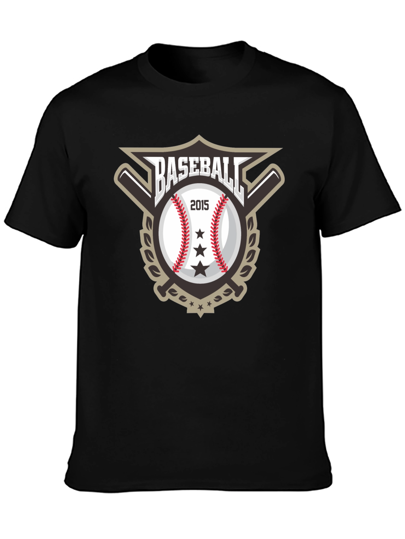 Baseball 2015 Graphic Tee - Stylish Black T-Shirt