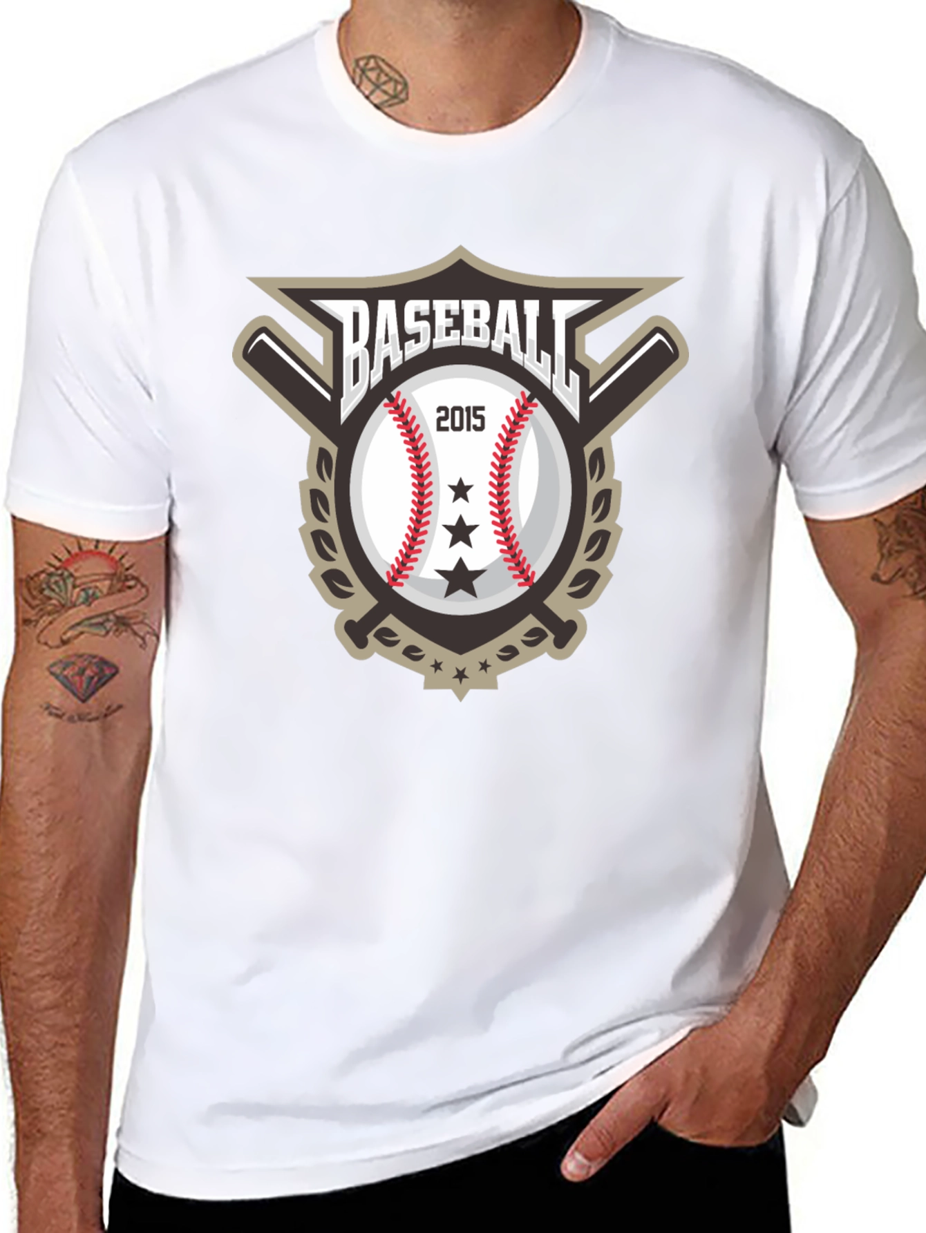 Baseball 2015 Graphic Tee - Stylish Black T-Shirt