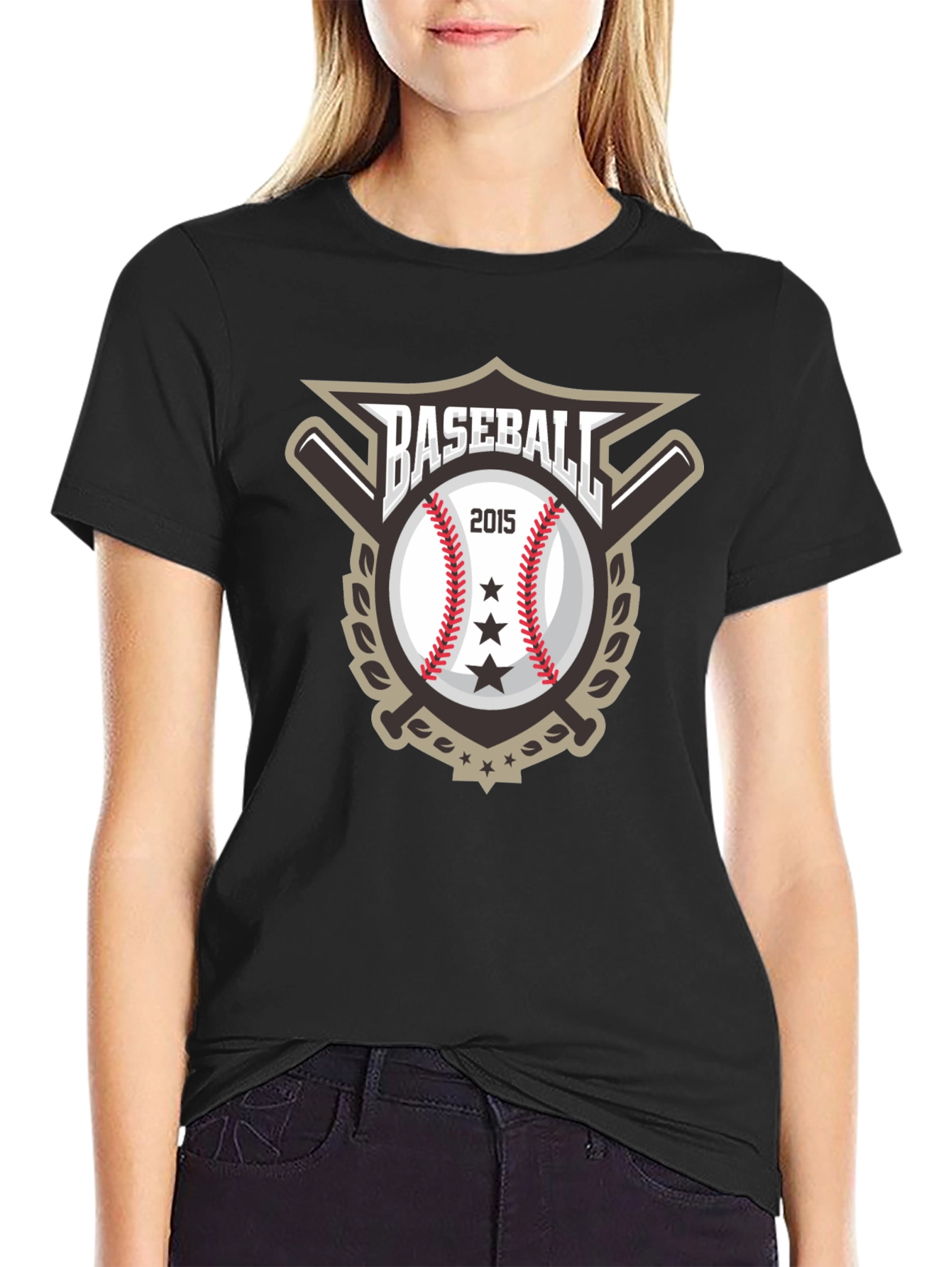 Baseball 2015 Graphic Tee - Stylish Black T-Shirt