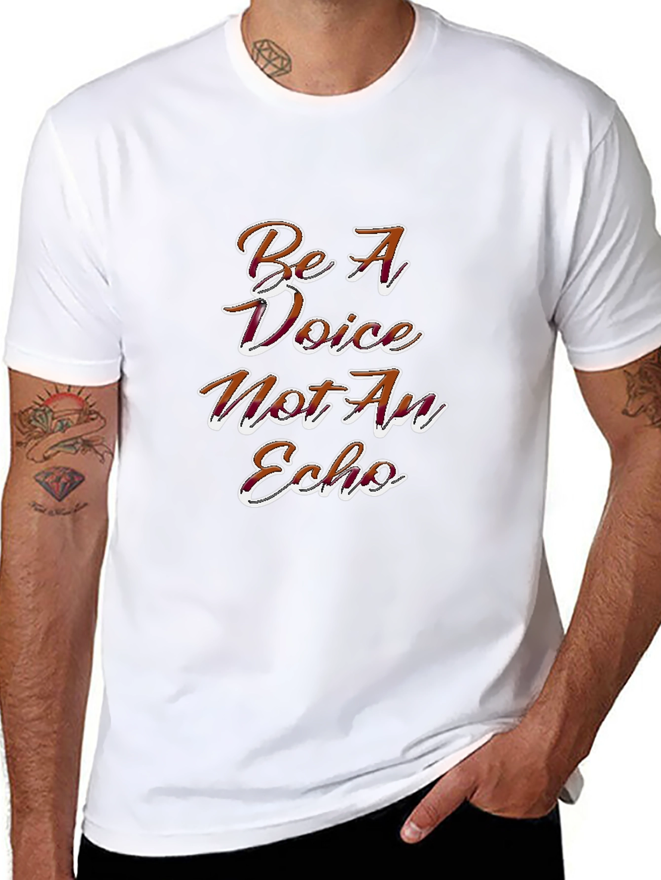 Be A Voice Graphic Tee - Motivational Black T-Shirt