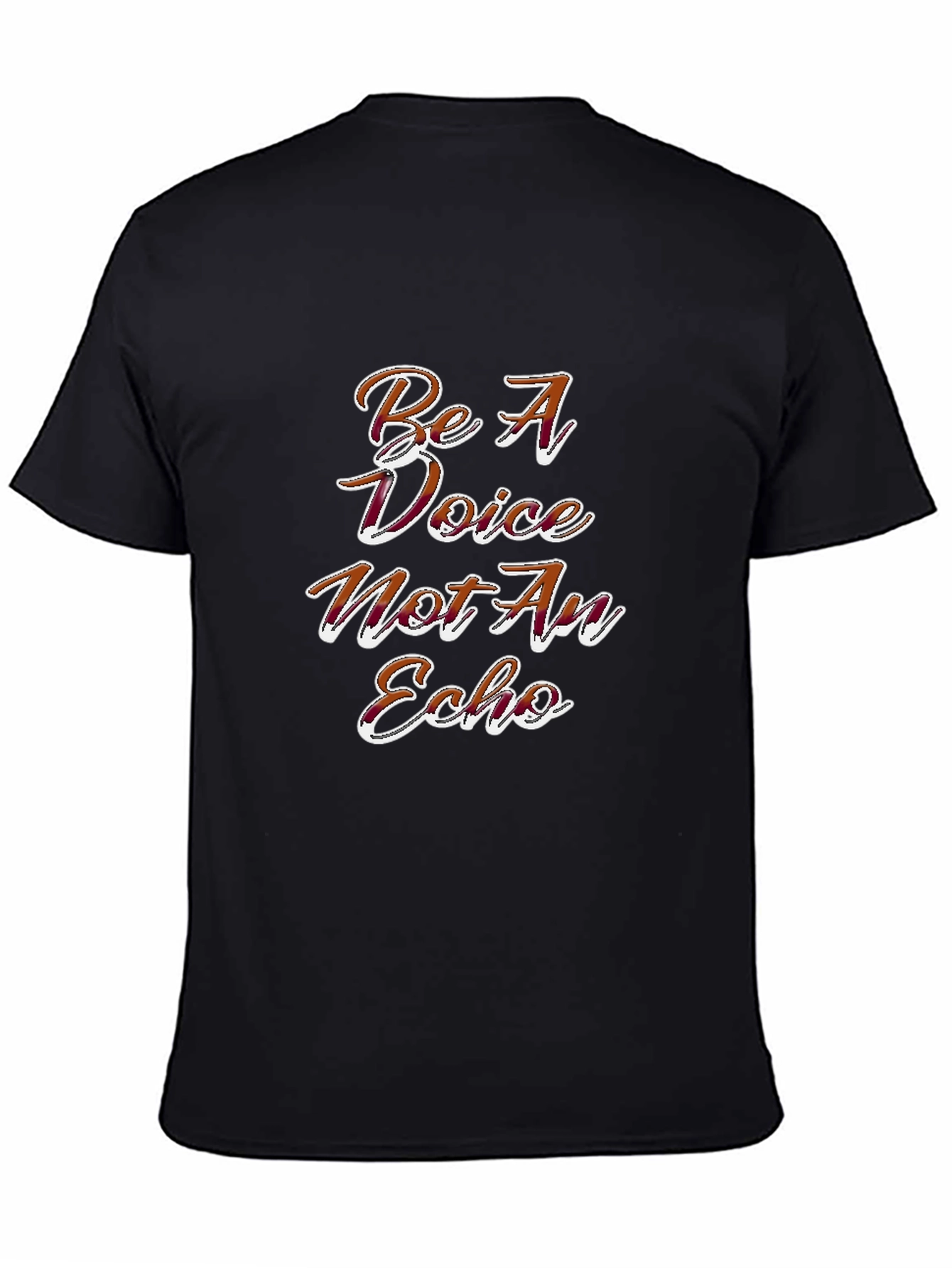 Be A Voice Graphic Tee - Motivational Black T-Shirt