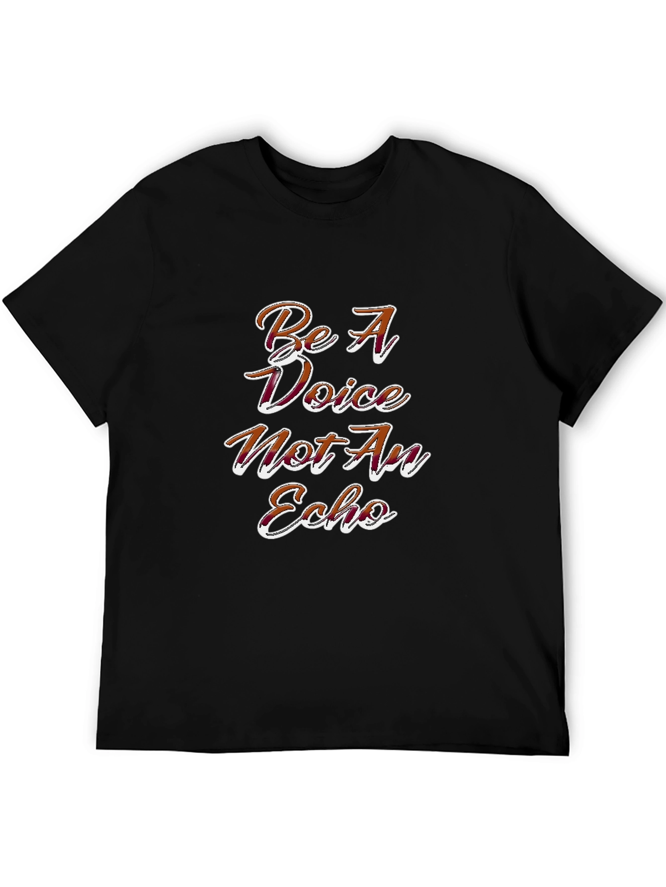 Be A Voice Graphic Tee - Motivational Black T-Shirt