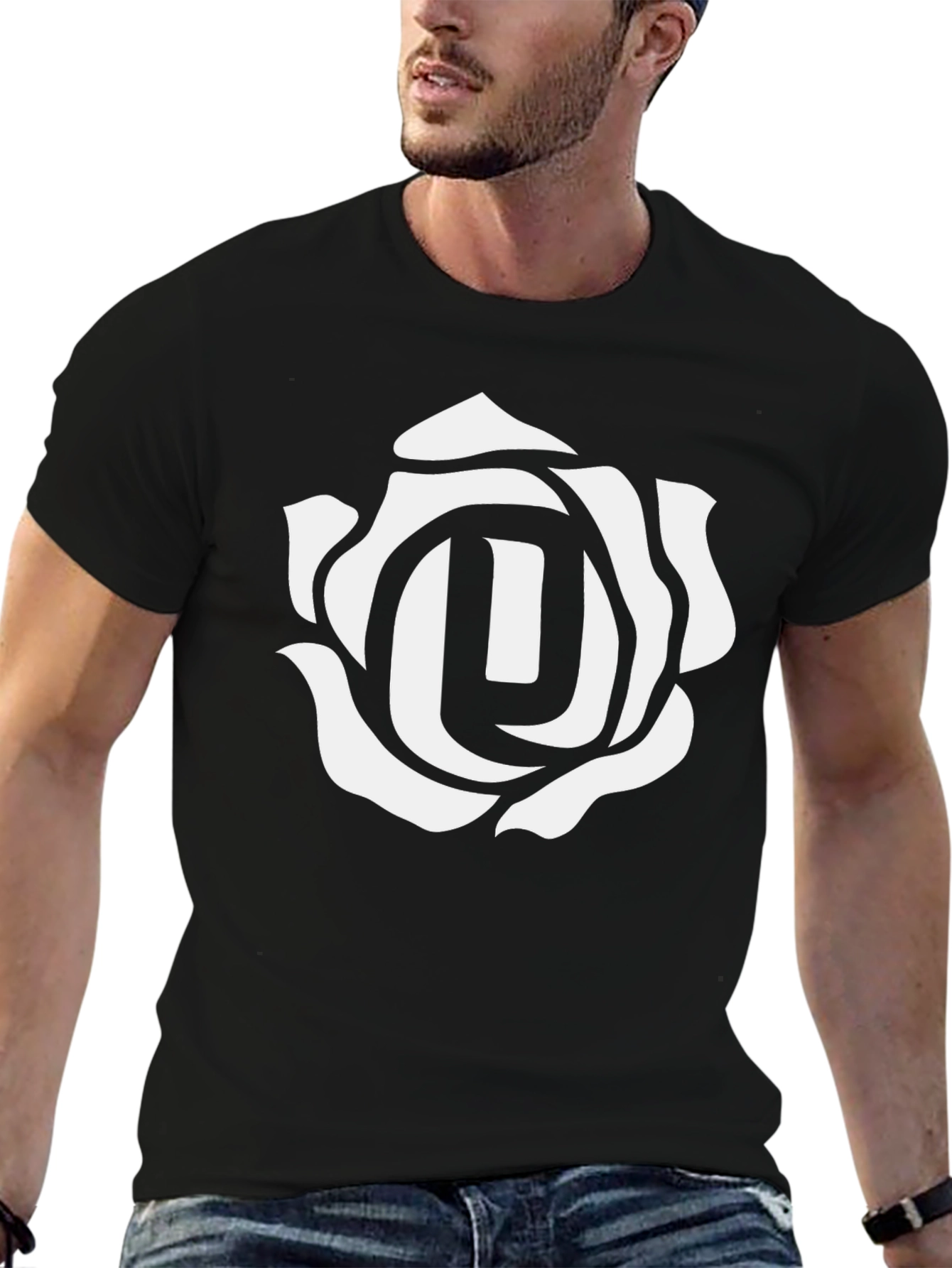 Rose Emblem Black T-Shirt