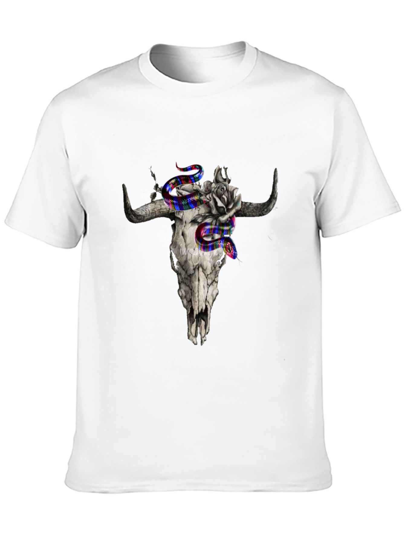 Skull & Snake Graphic Print Tee