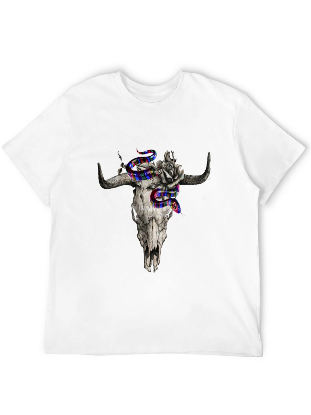 Skull & Snake Graphic Print Tee