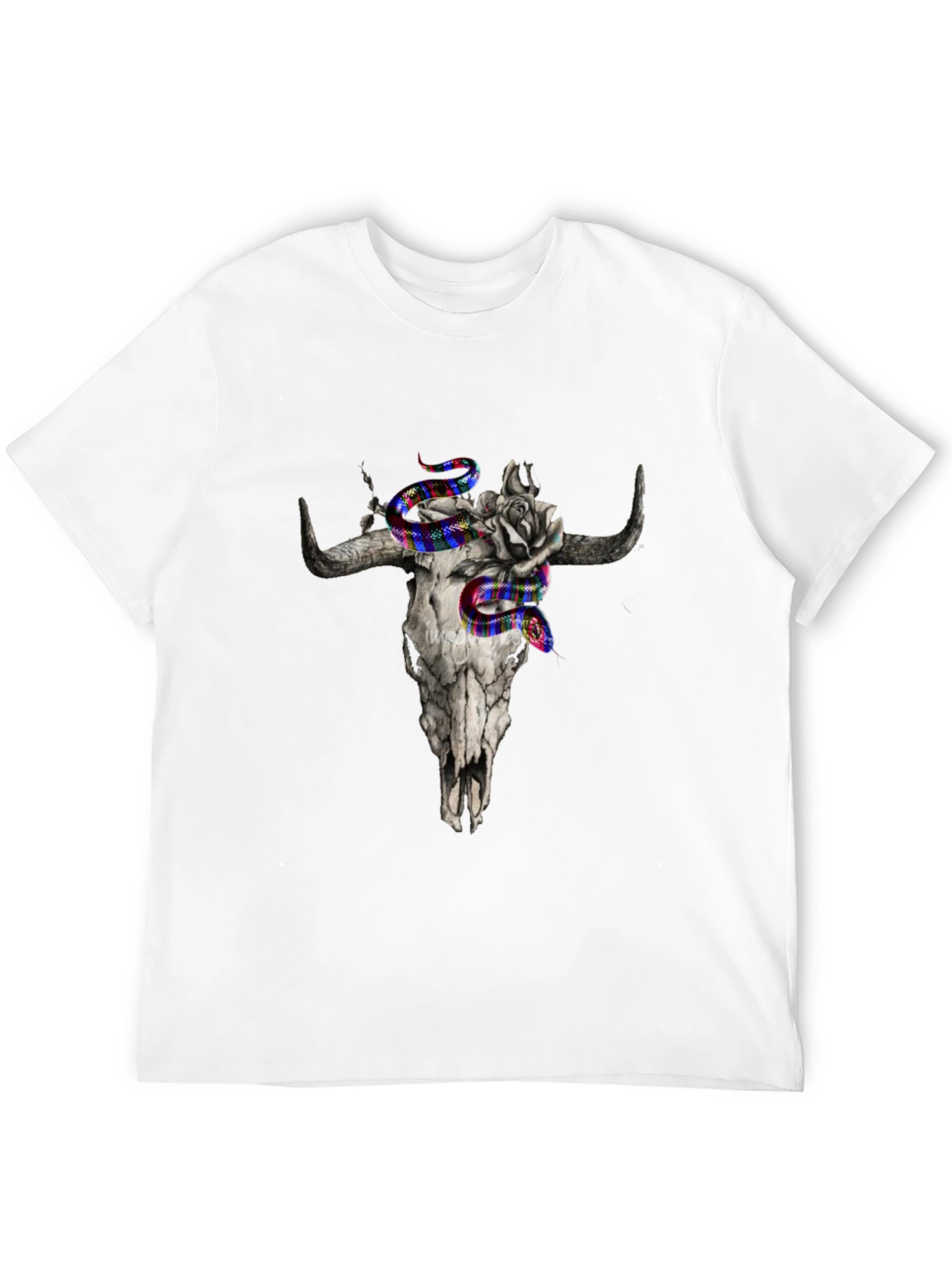 Skull & Snake Graphic Print Tee